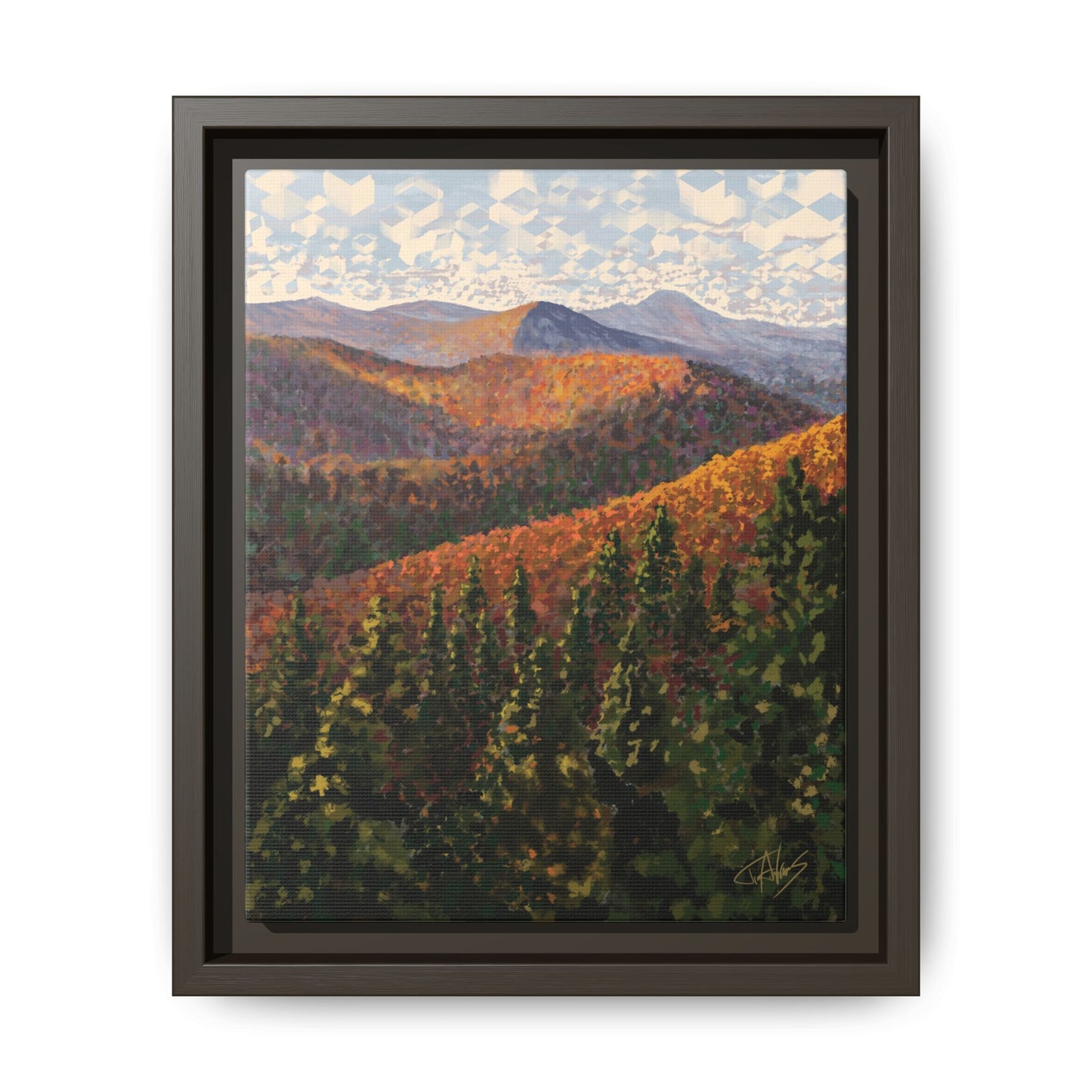 "Hills of Autumn" Framed canvas