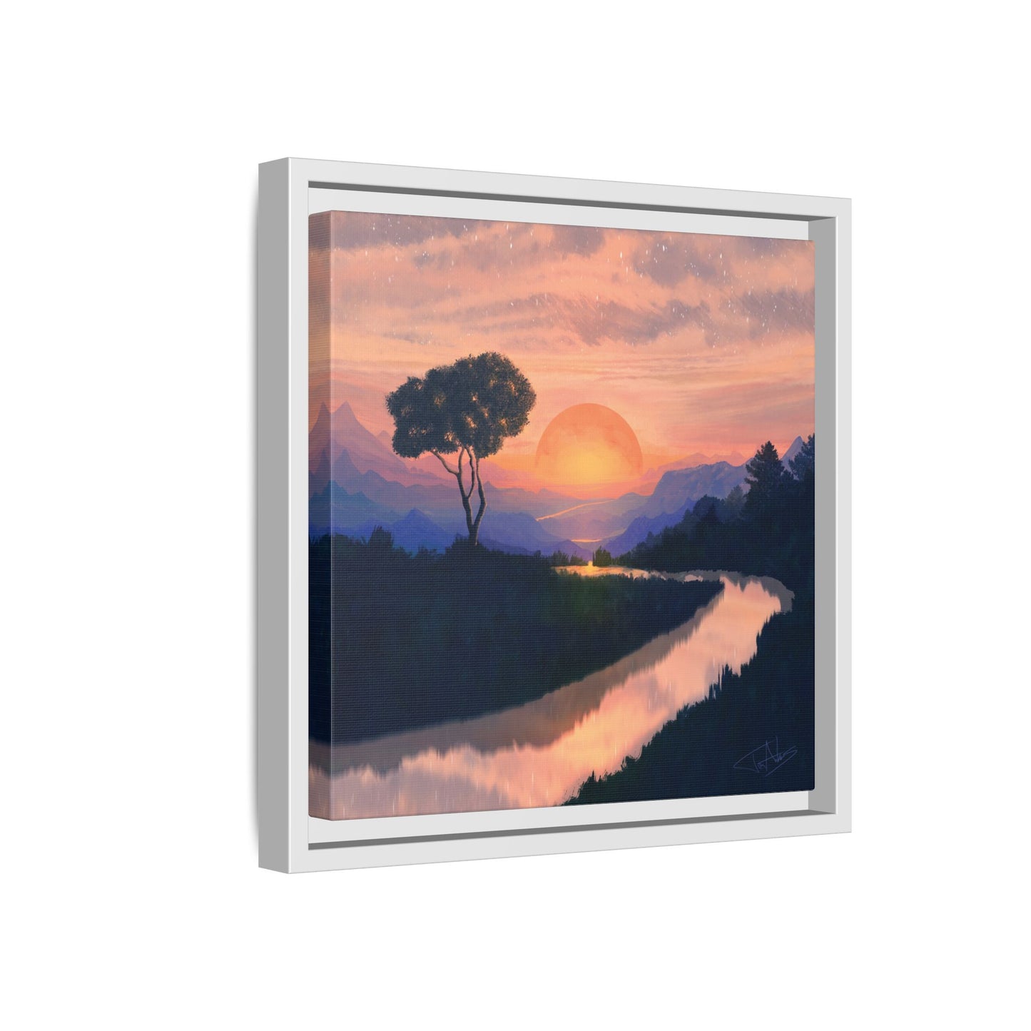 "Summer Sun" Framed canvas