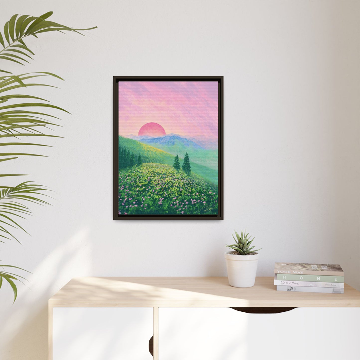 "Sunswept Hills" Framed canvas