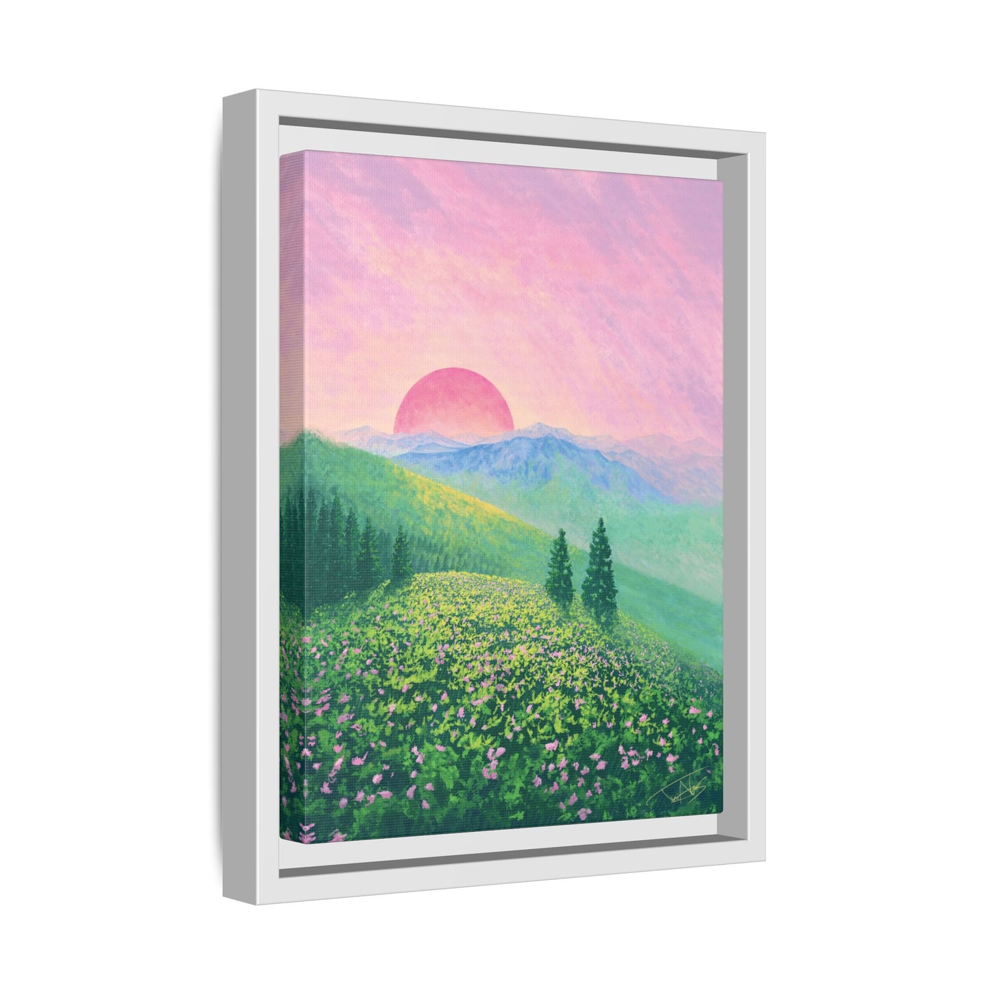 "Sunswept Hills" Framed canvas