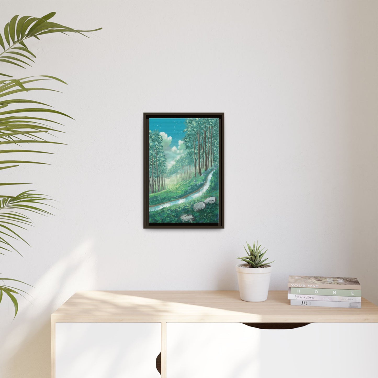"Summer Stream" Framed canvas