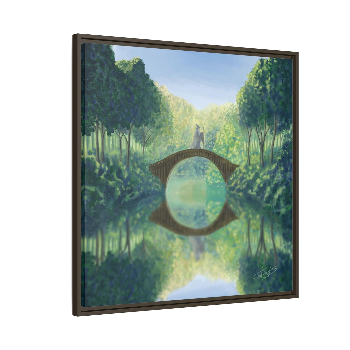 "A Wizard is Never Late" Framed canvas