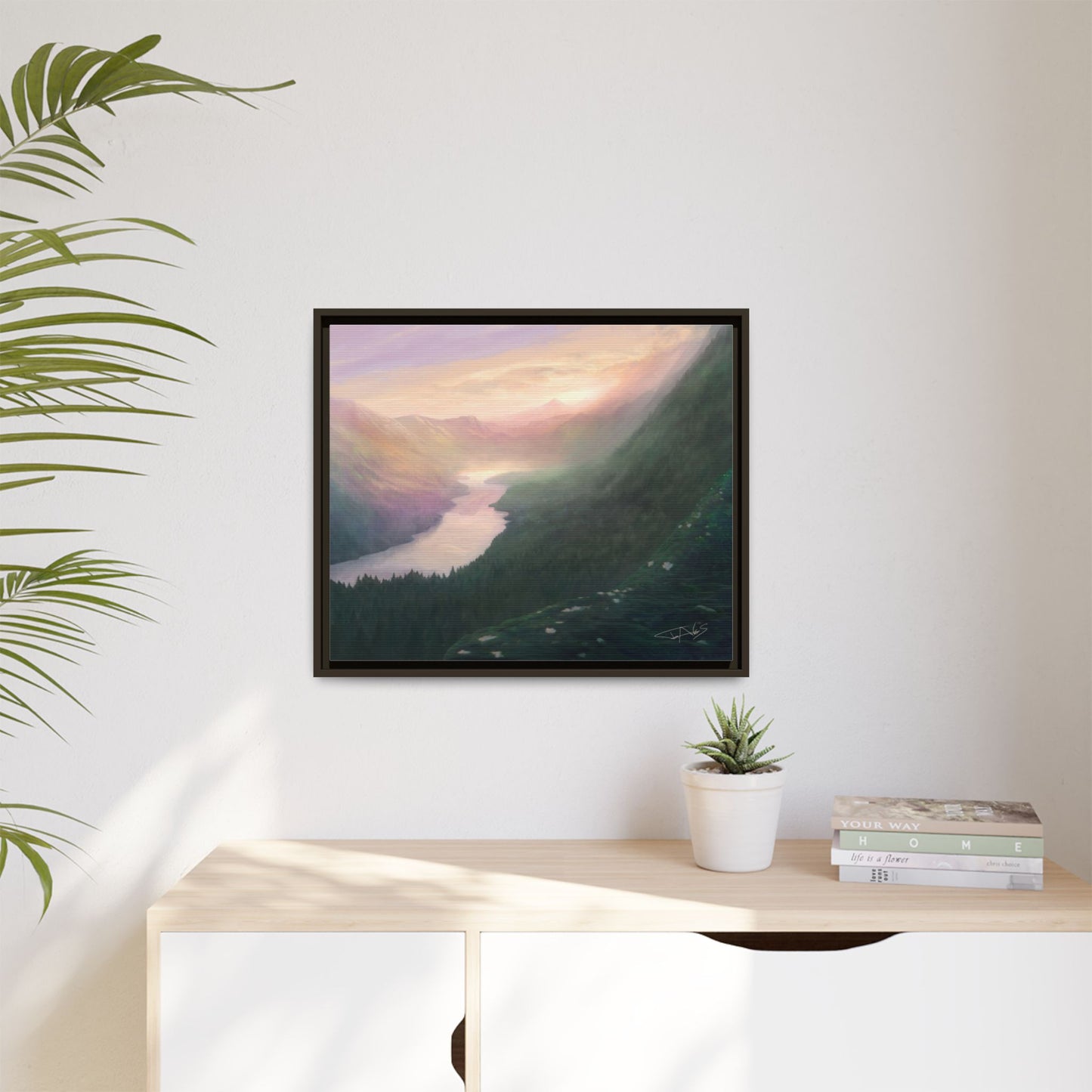 "Morning Glow" Framed canvas