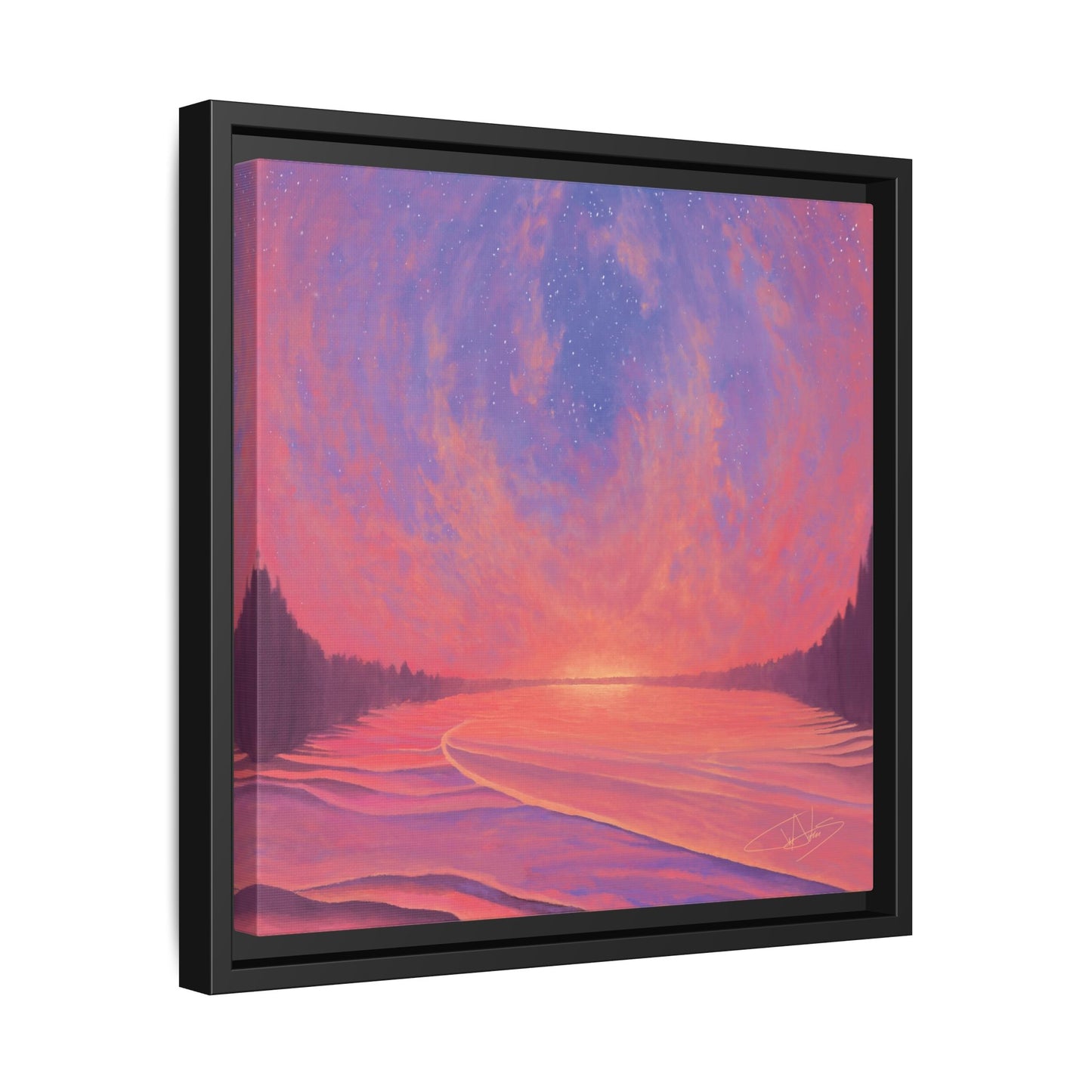"Infinite Sunset" Framed canvas