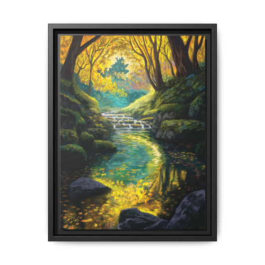 "Golden Light Continuum" Framed canvas