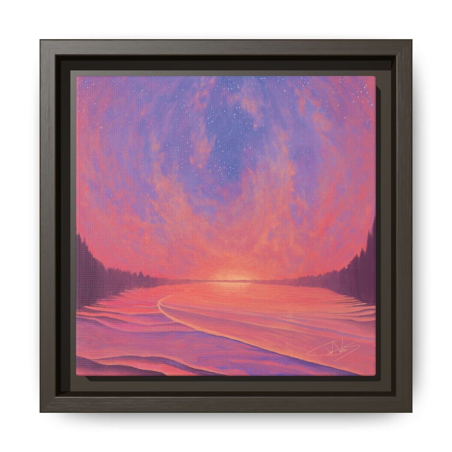 "Infinite Sunset" Framed canvas