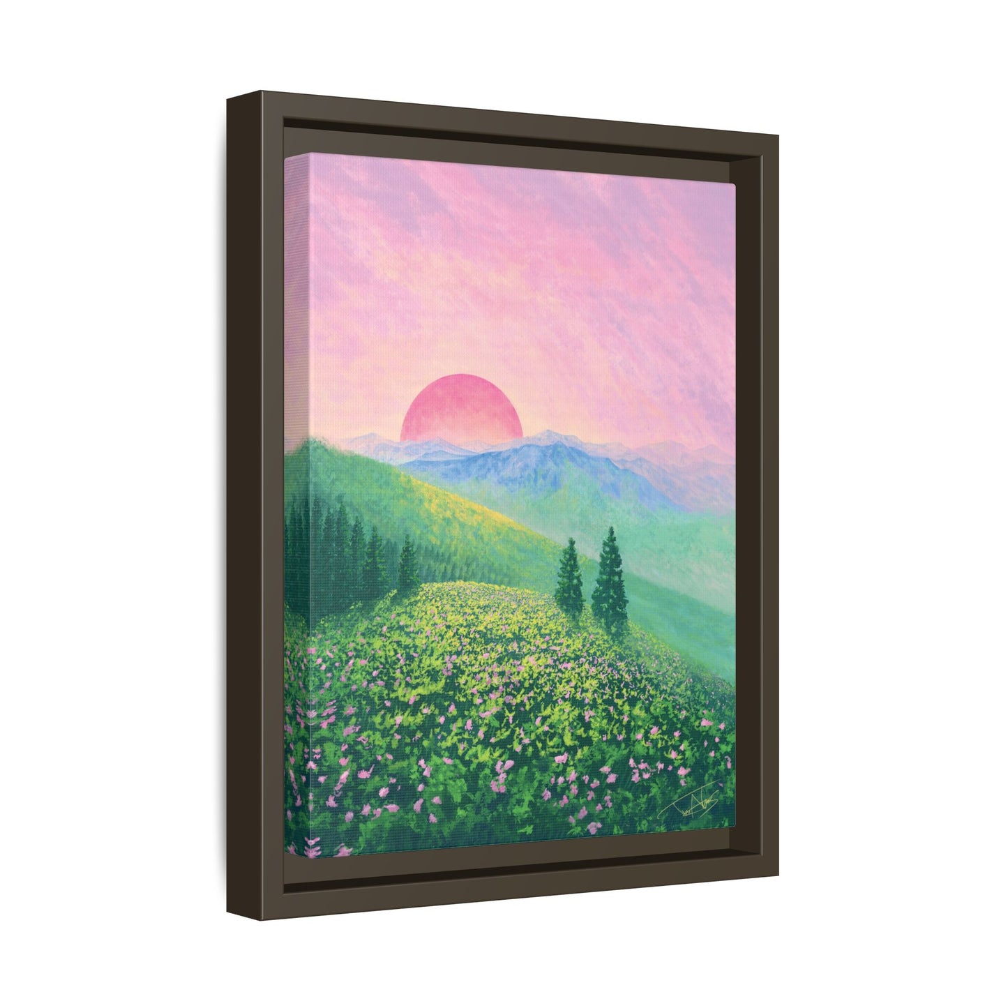 "Sunswept Hills" Framed canvas