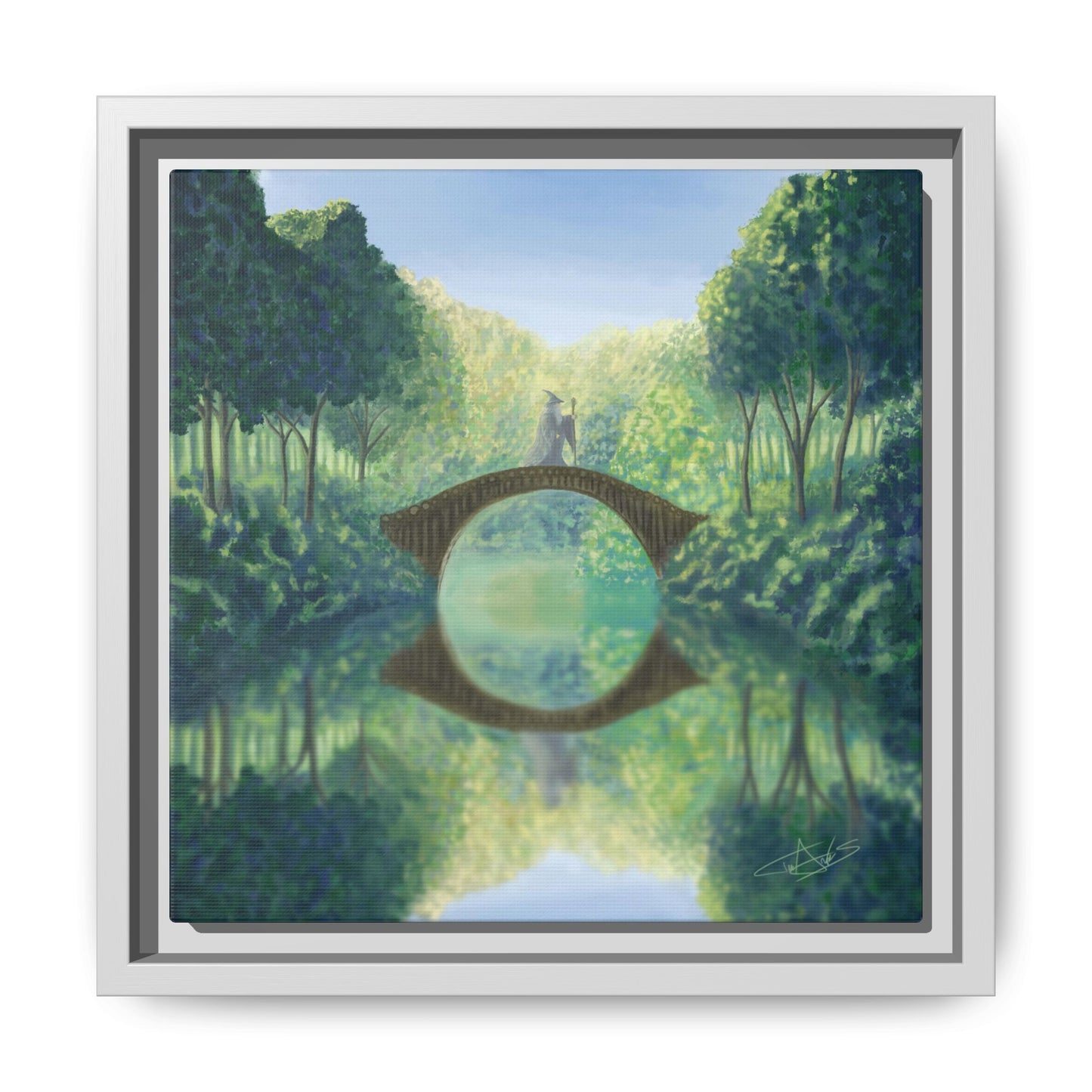 "A Wizard is Never Late" Framed canvas