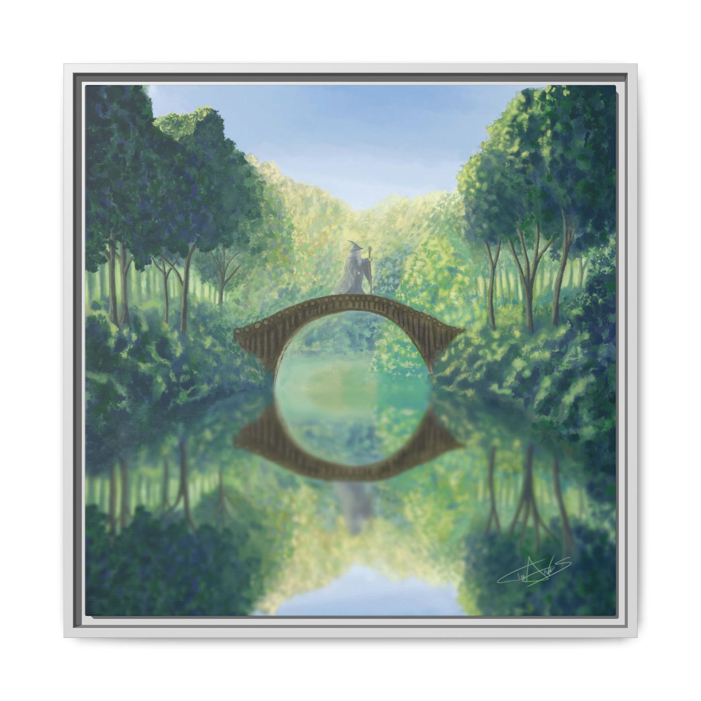 "A Wizard is Never Late" Framed canvas