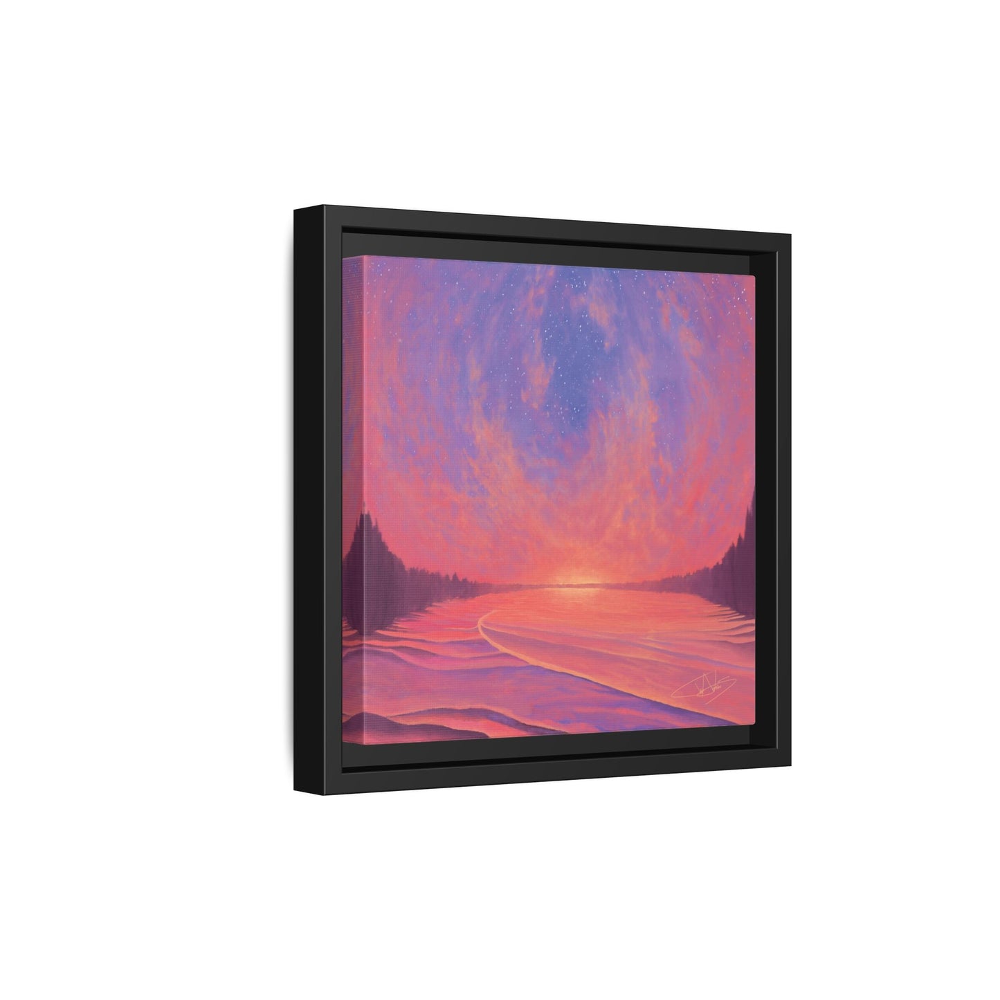 "Infinite Sunset" Framed canvas