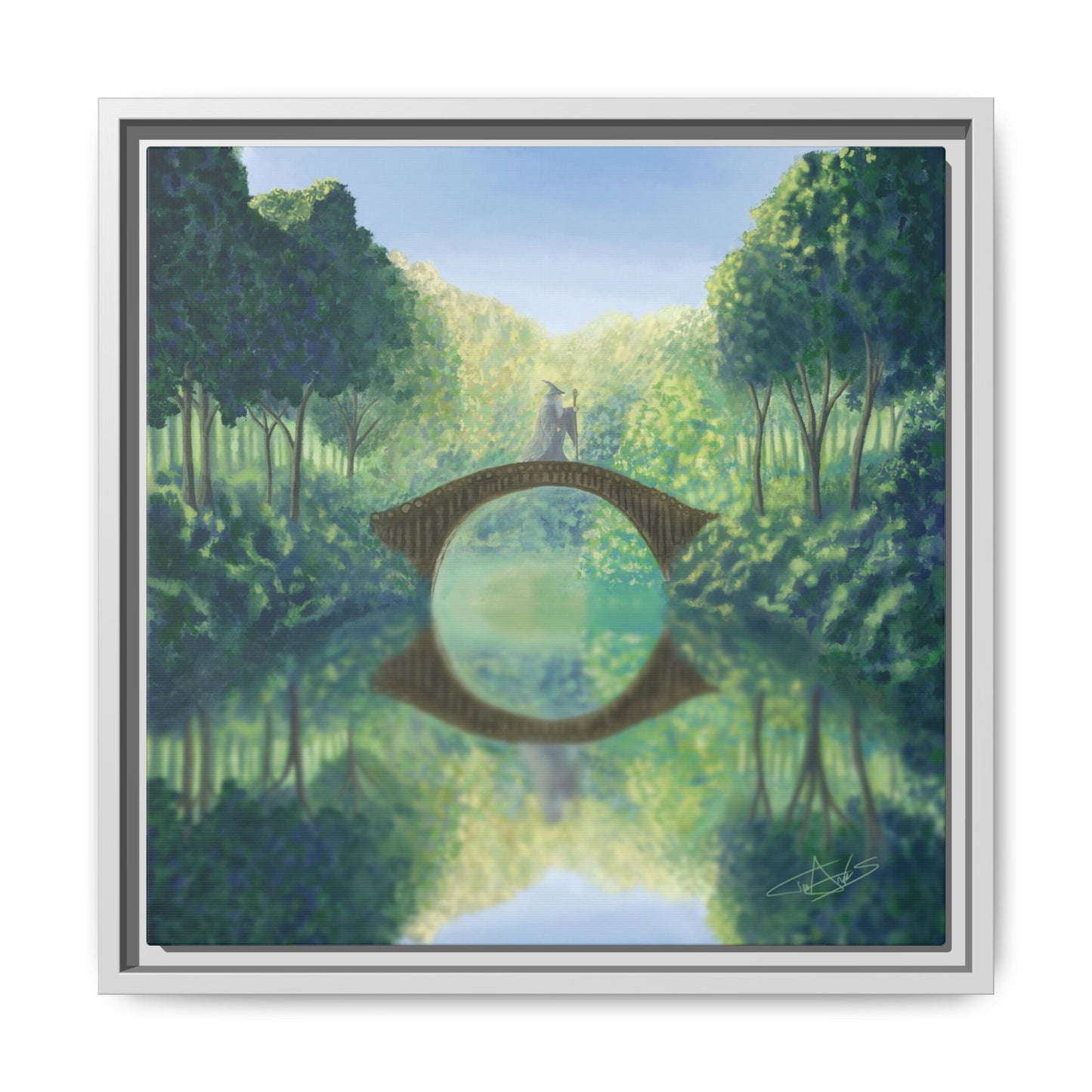 "A Wizard is Never Late" Framed canvas