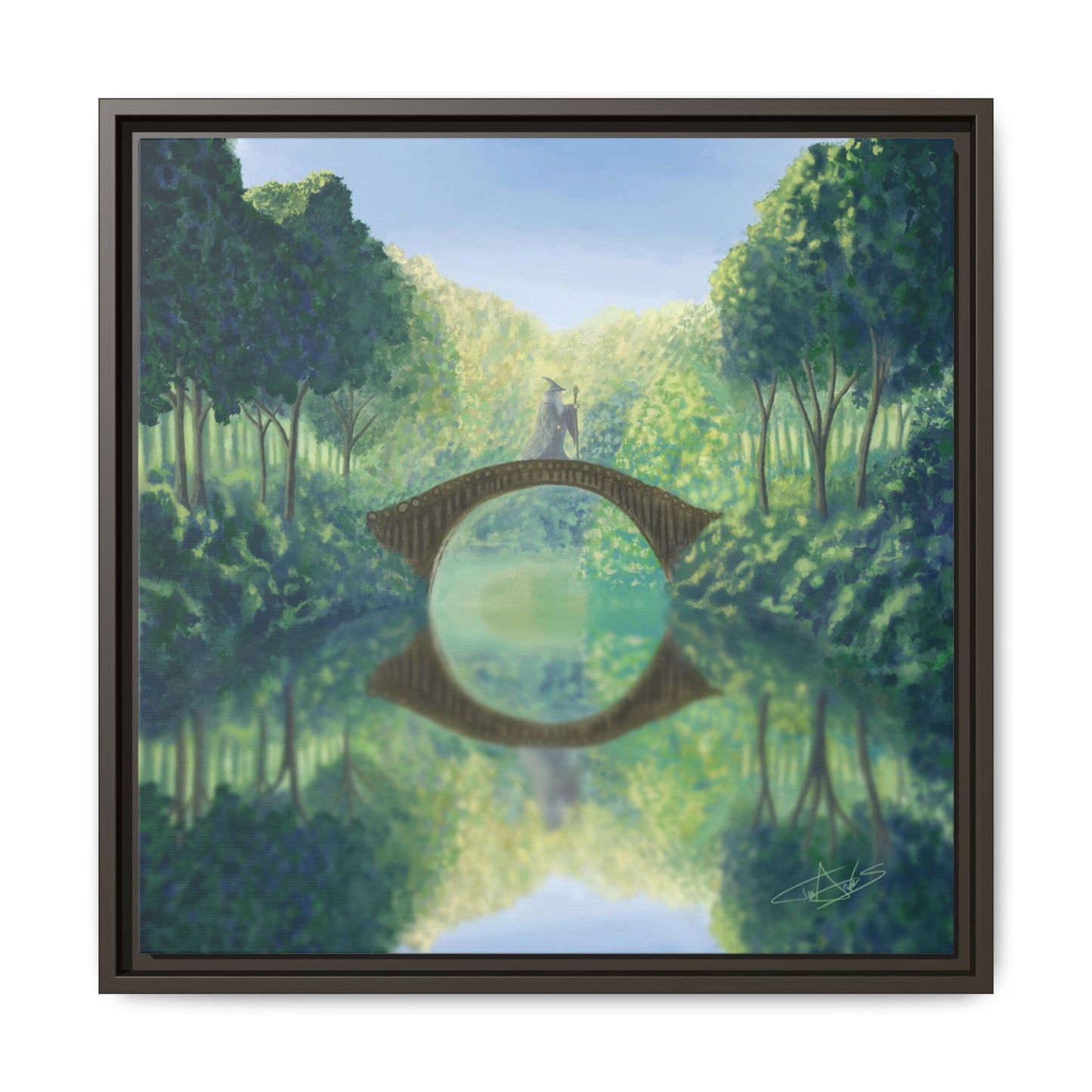 "A Wizard is Never Late" Framed canvas