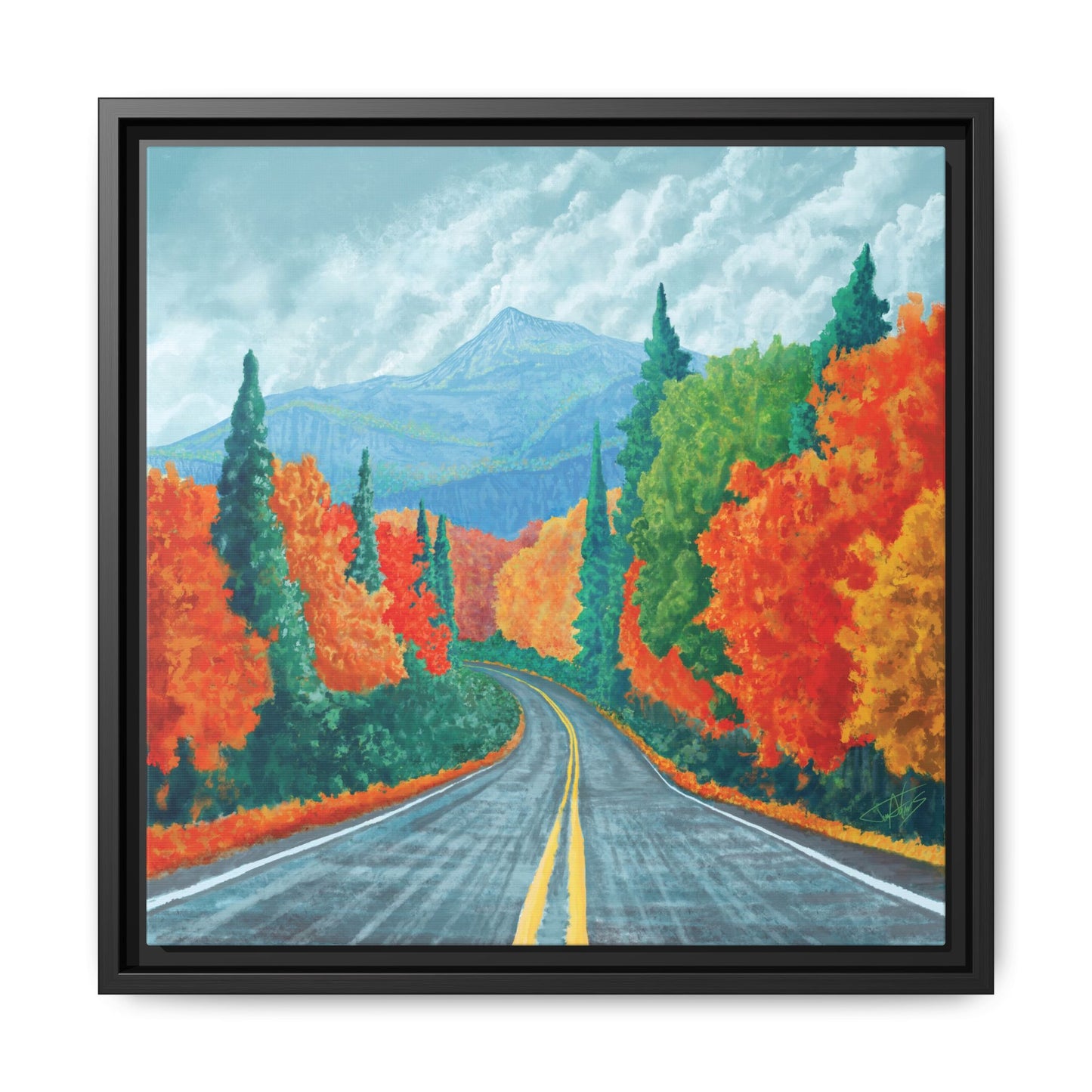 "Long Road Home" Framed canvas