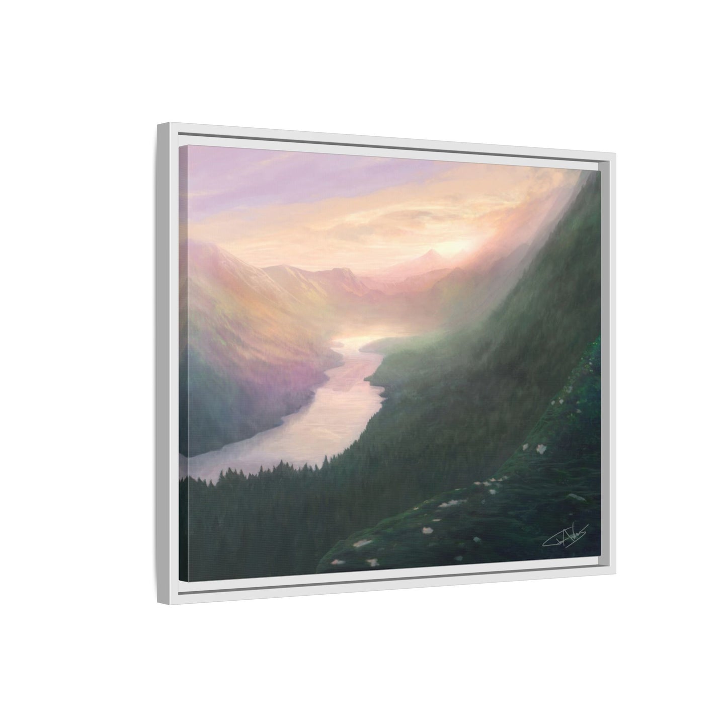 "Morning Glow" Framed canvas