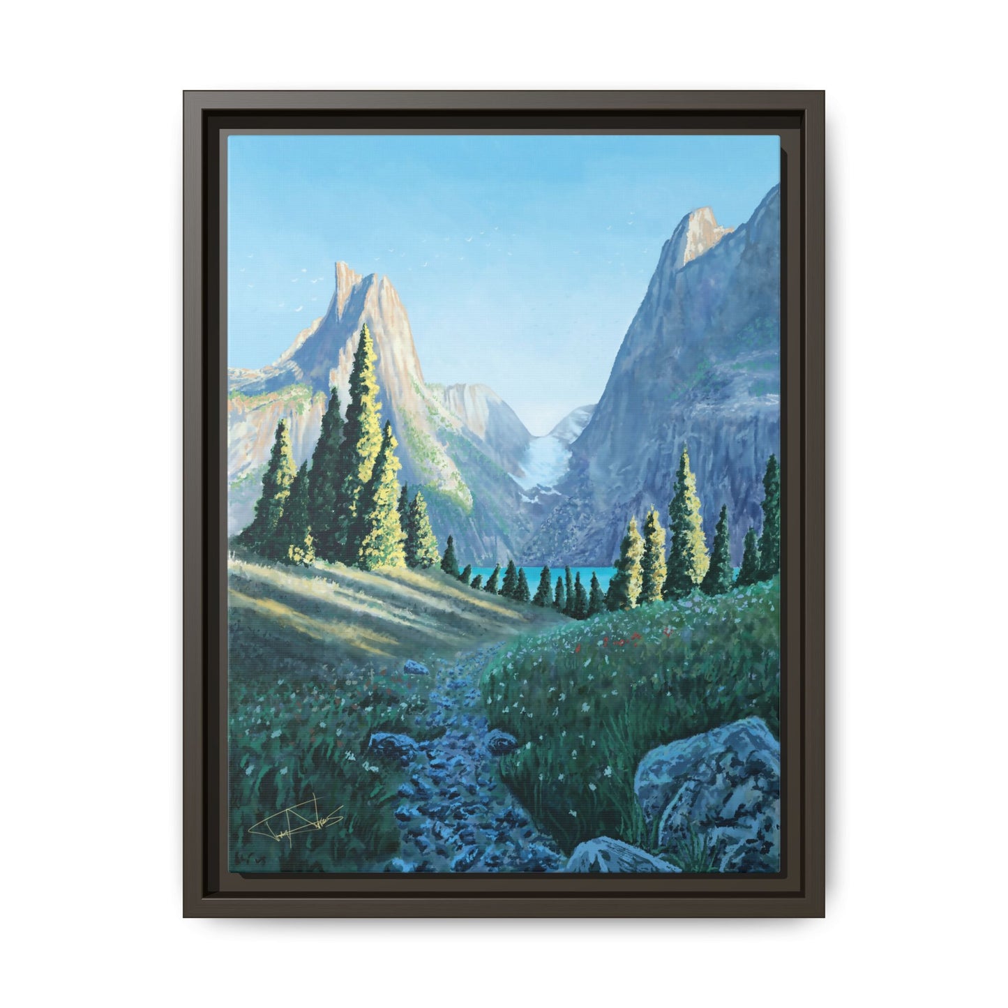 "Northern Pines" Framed canvas