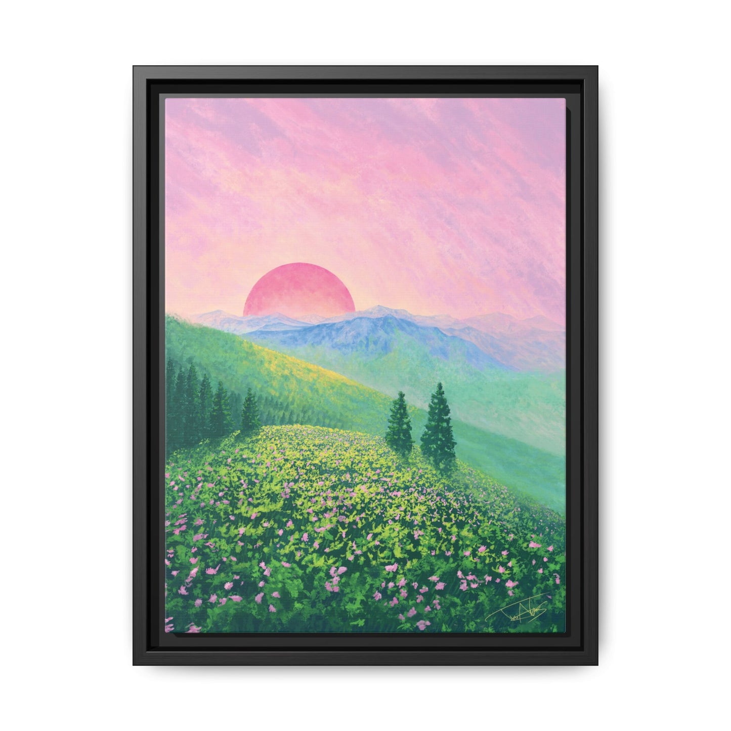 "Sunswept Hills" Framed canvas