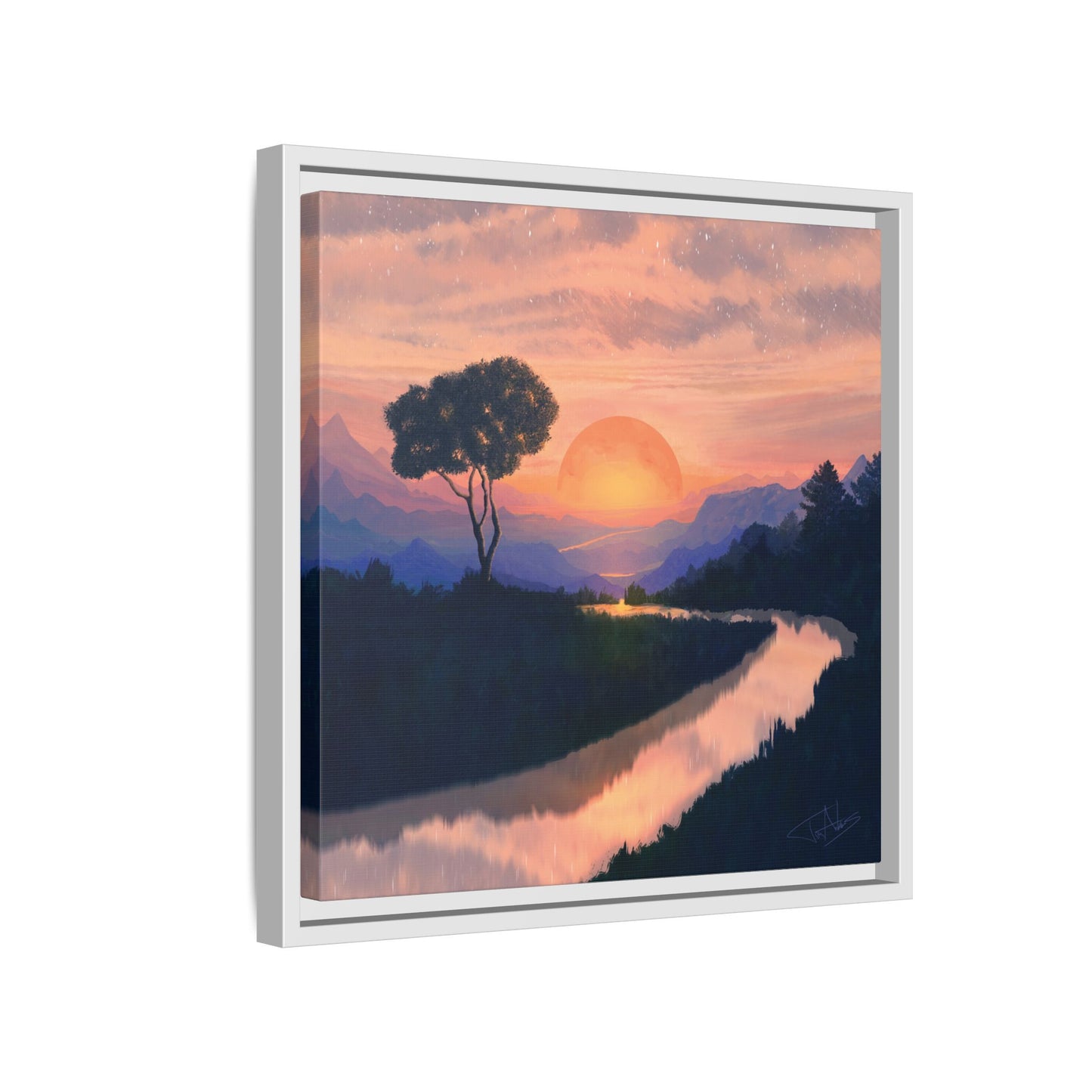 "Summer Sun" Framed canvas