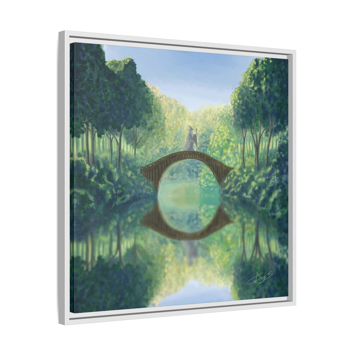 "A Wizard is Never Late" Framed canvas