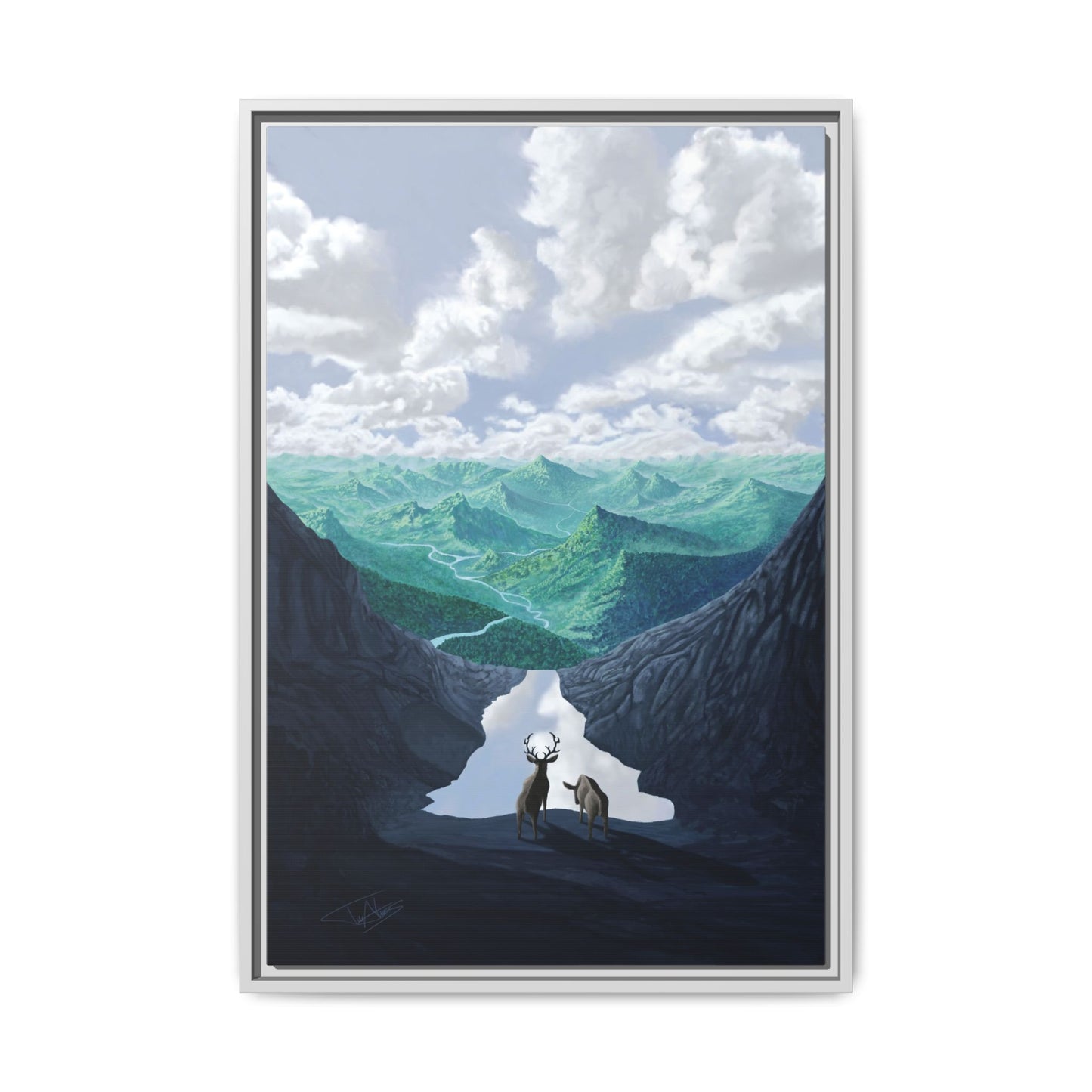 "Stream of Consciousness" Framed canvas