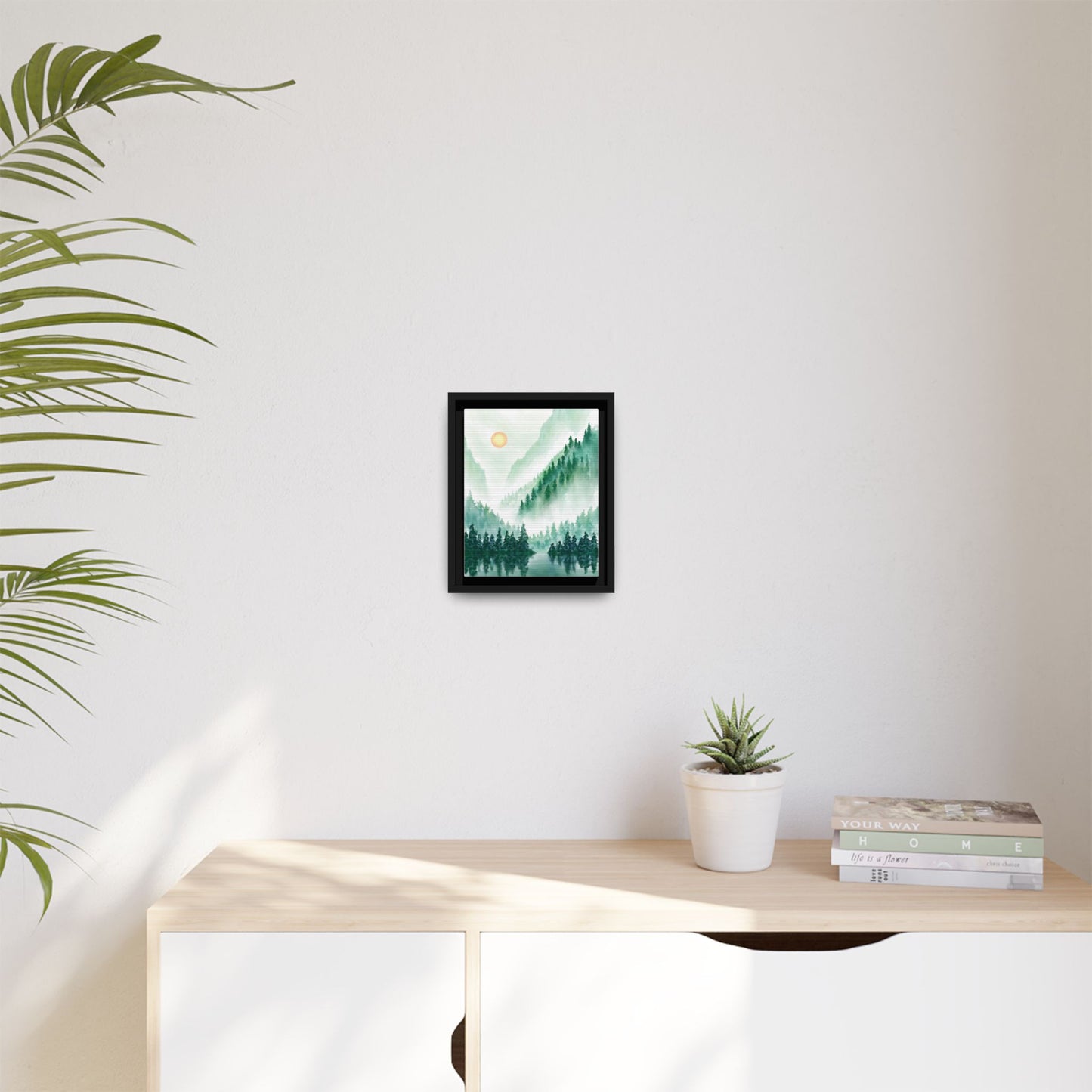 "Emerald Expanse" Framed canvas