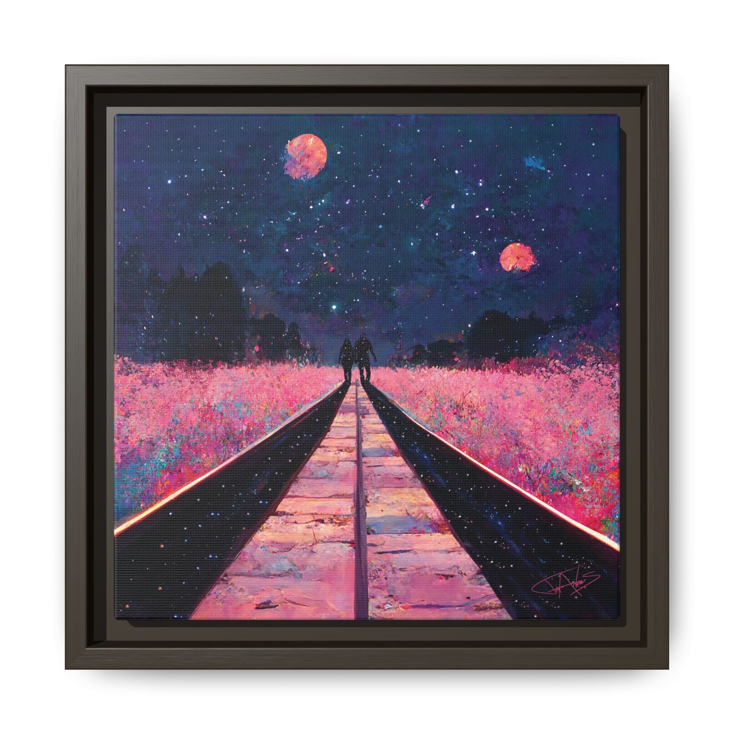 "Two Become One" Framed canvas