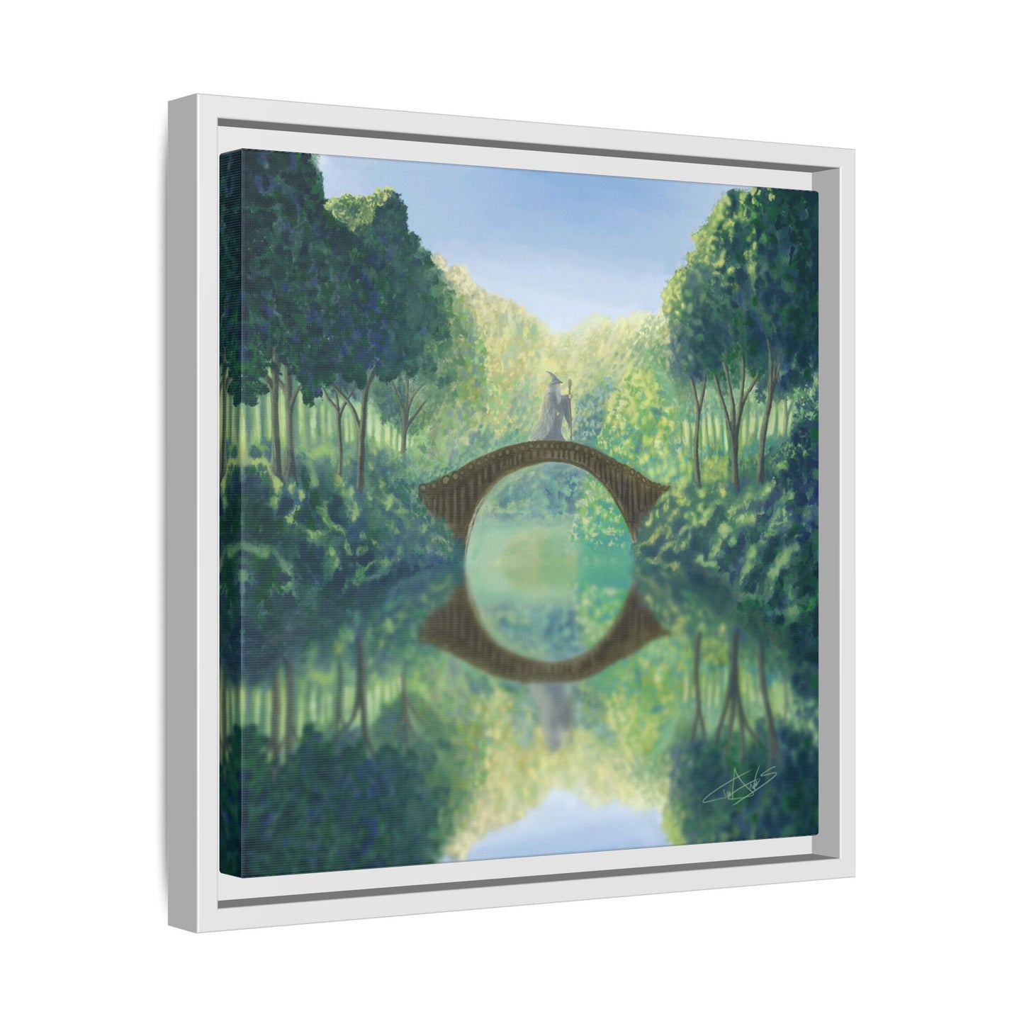 "A Wizard is Never Late" Framed canvas