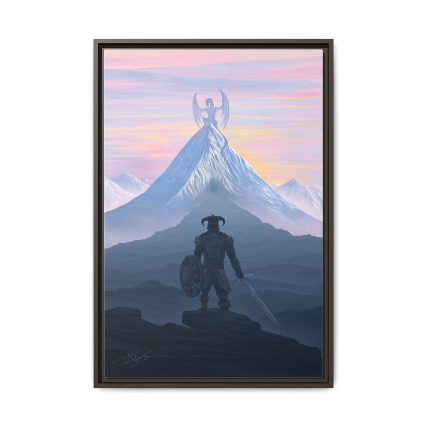 "Dragon Slayer" Framed canvas