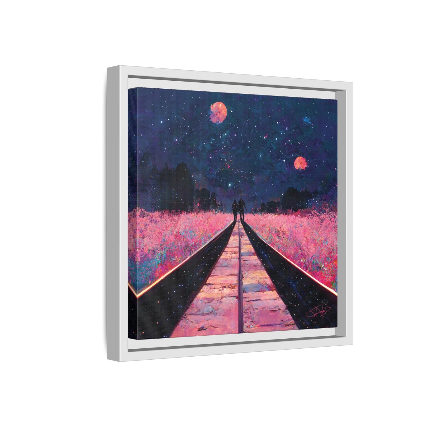 "Two Become One" Framed canvas