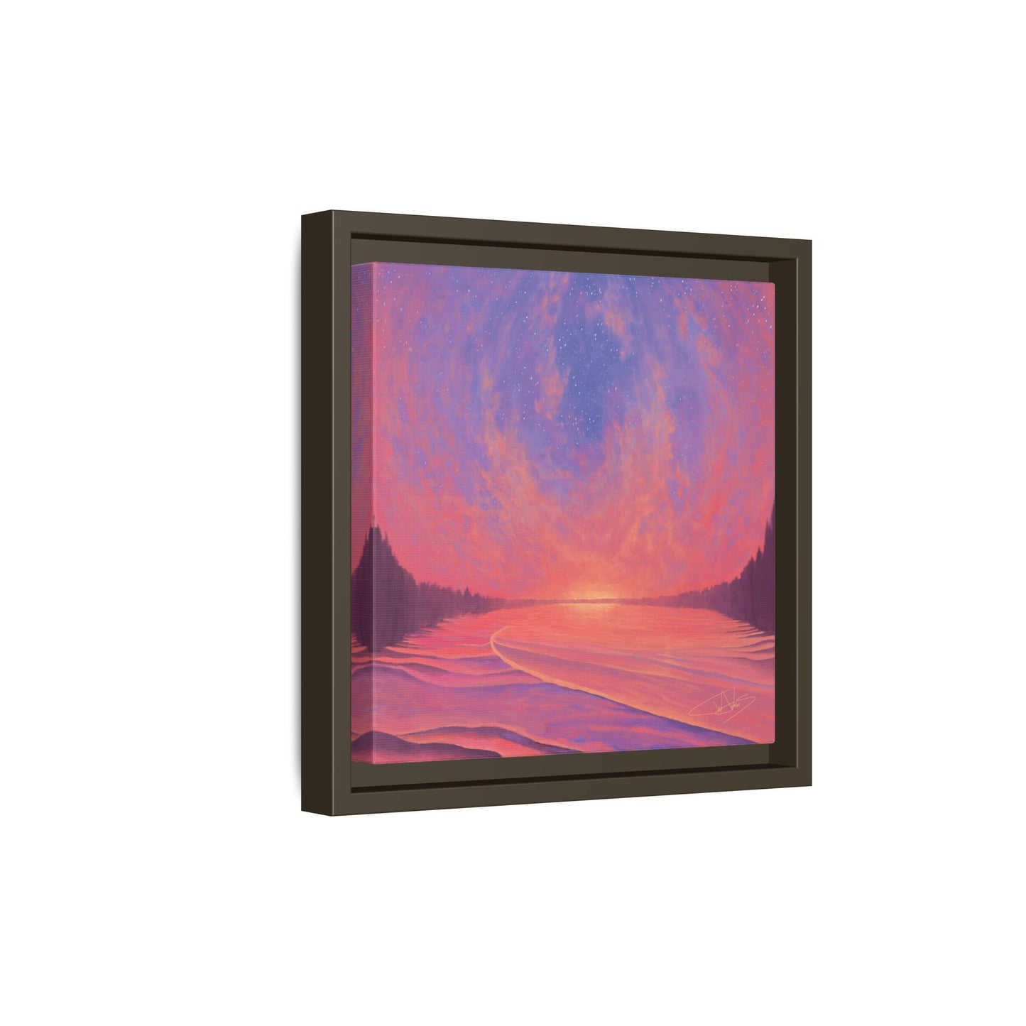 "Infinite Sunset" Framed canvas