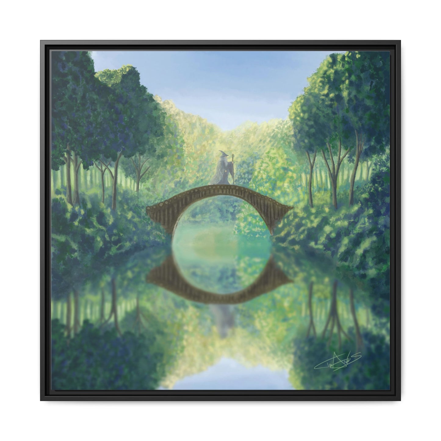 "A Wizard is Never Late" Framed canvas