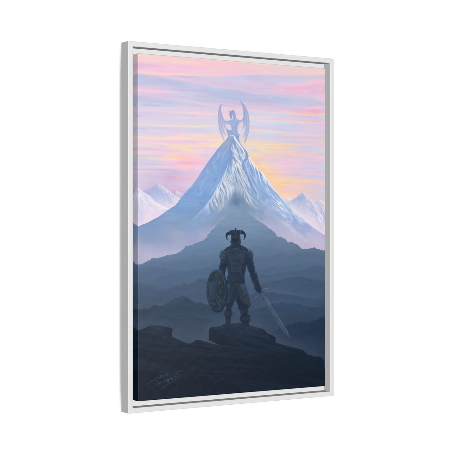 "Dragon Slayer" Framed canvas