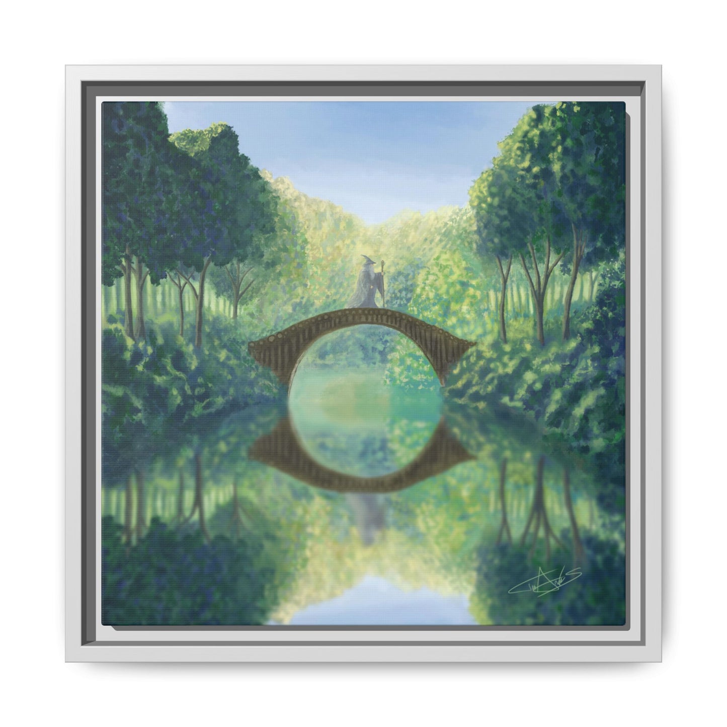 "A Wizard is Never Late" Framed canvas