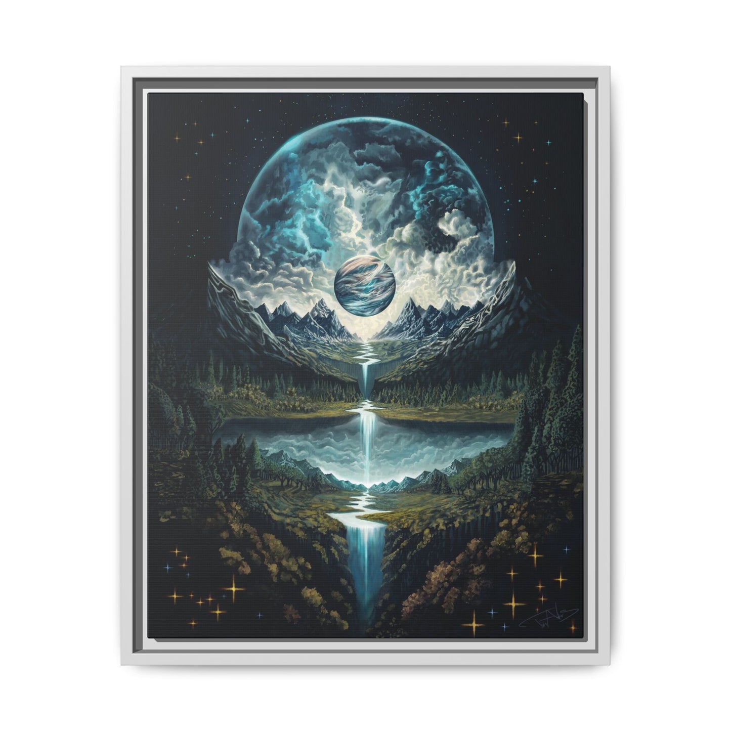 "Time" Framed canvas