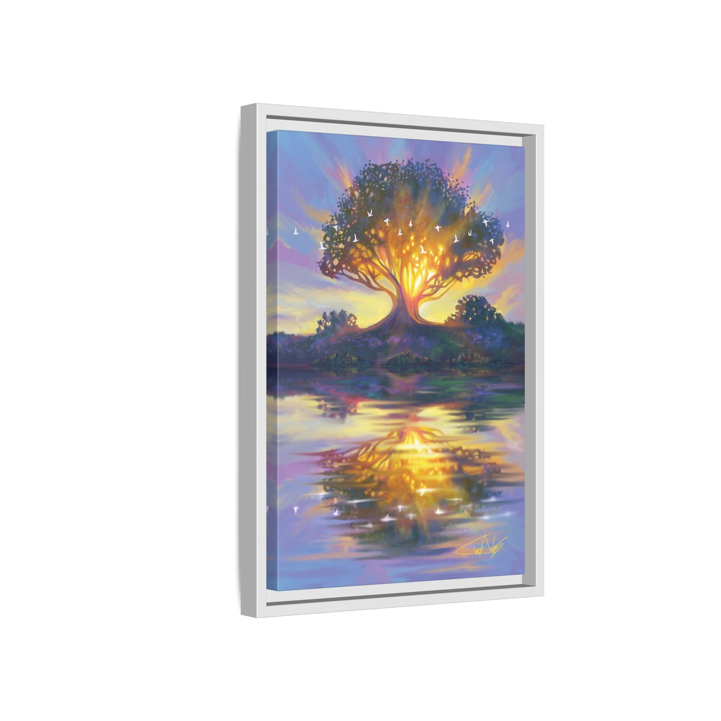 "Sunrise of Flutes" Framed canvas