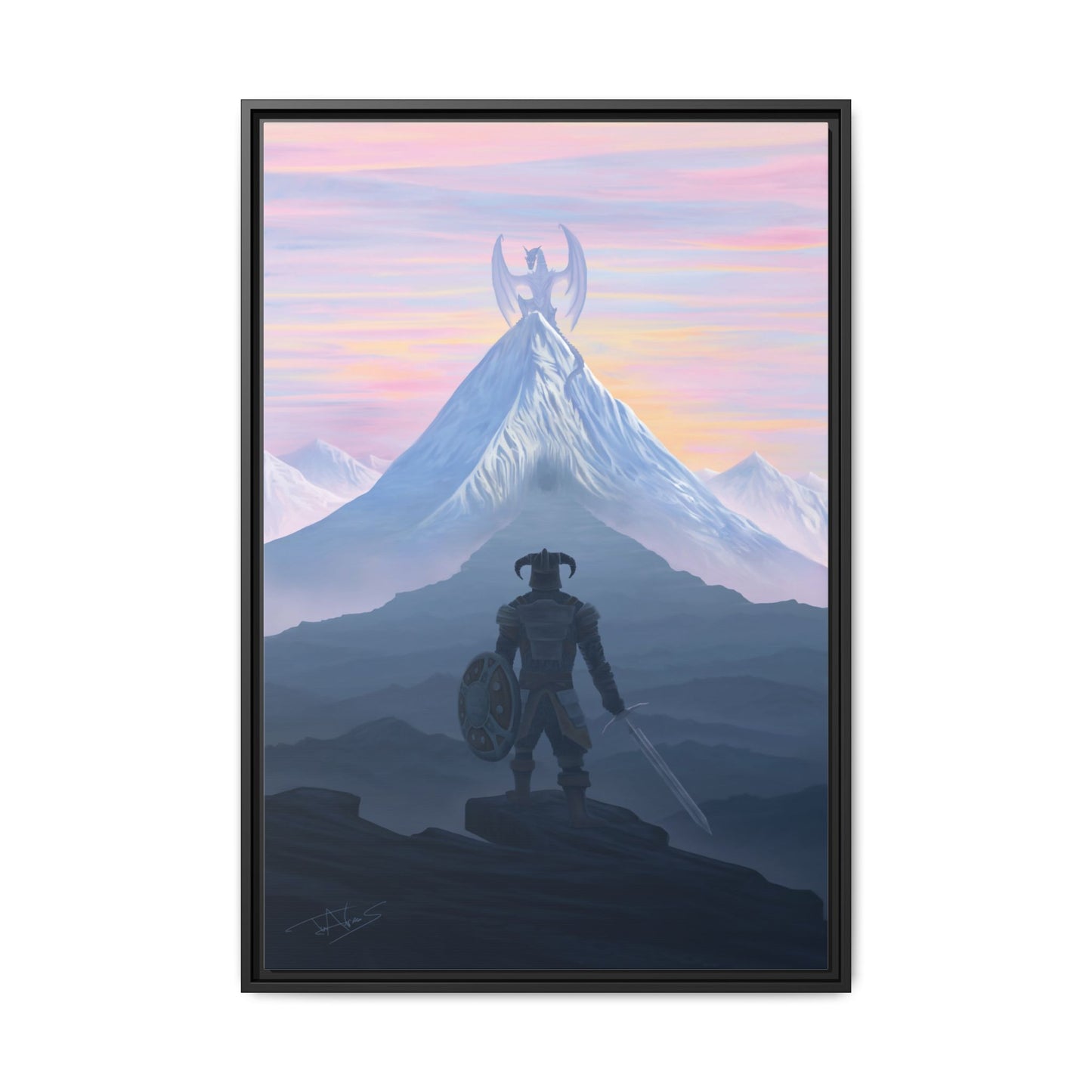 "Dragon Slayer" Framed canvas