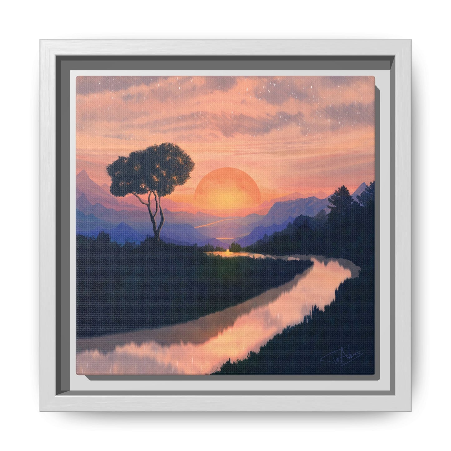 "Summer Sun" Framed canvas