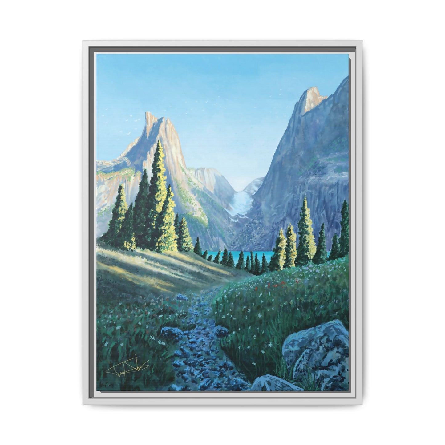 "Northern Pines" Framed canvas