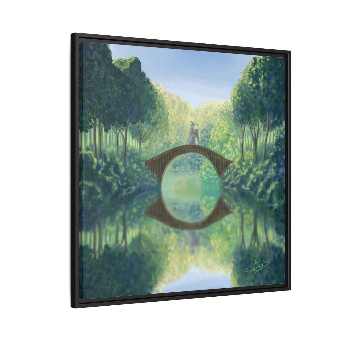 "A Wizard is Never Late" Framed canvas