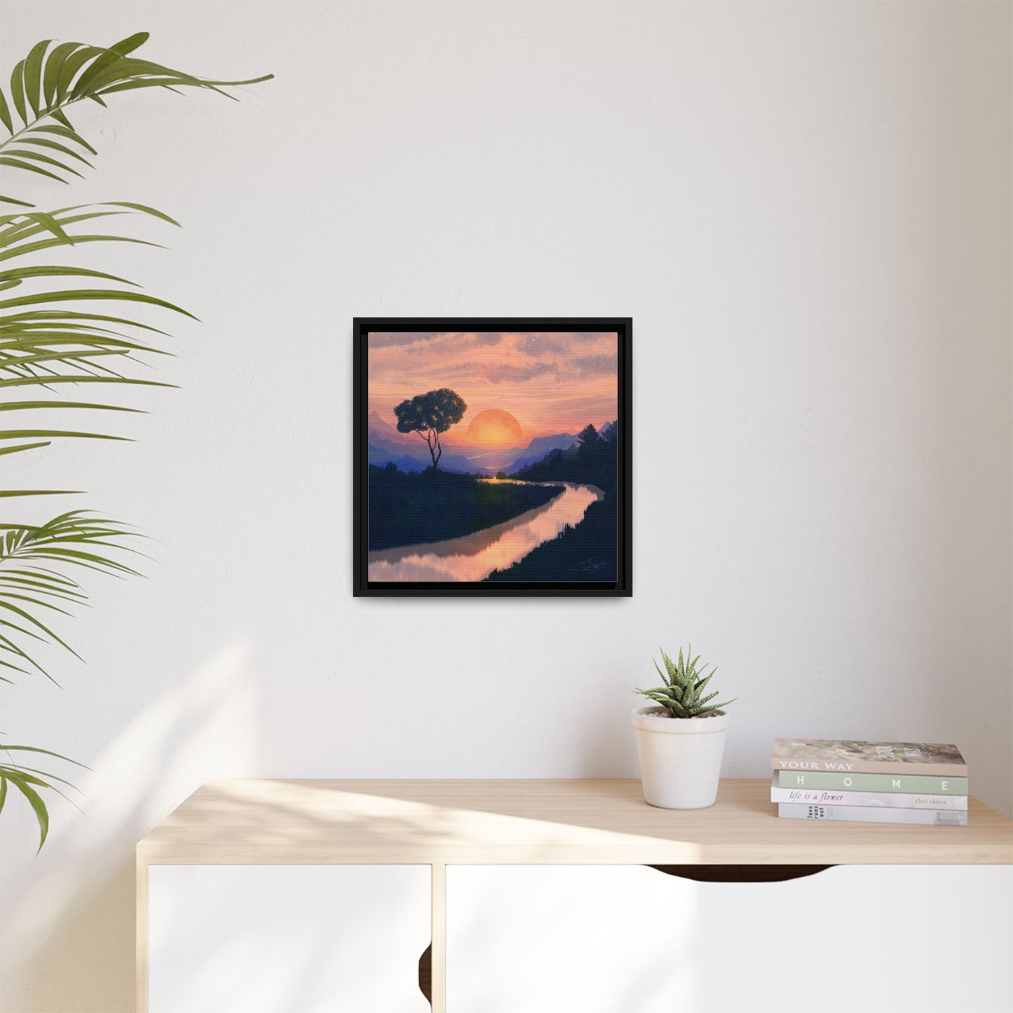 "Summer Sun" Framed canvas