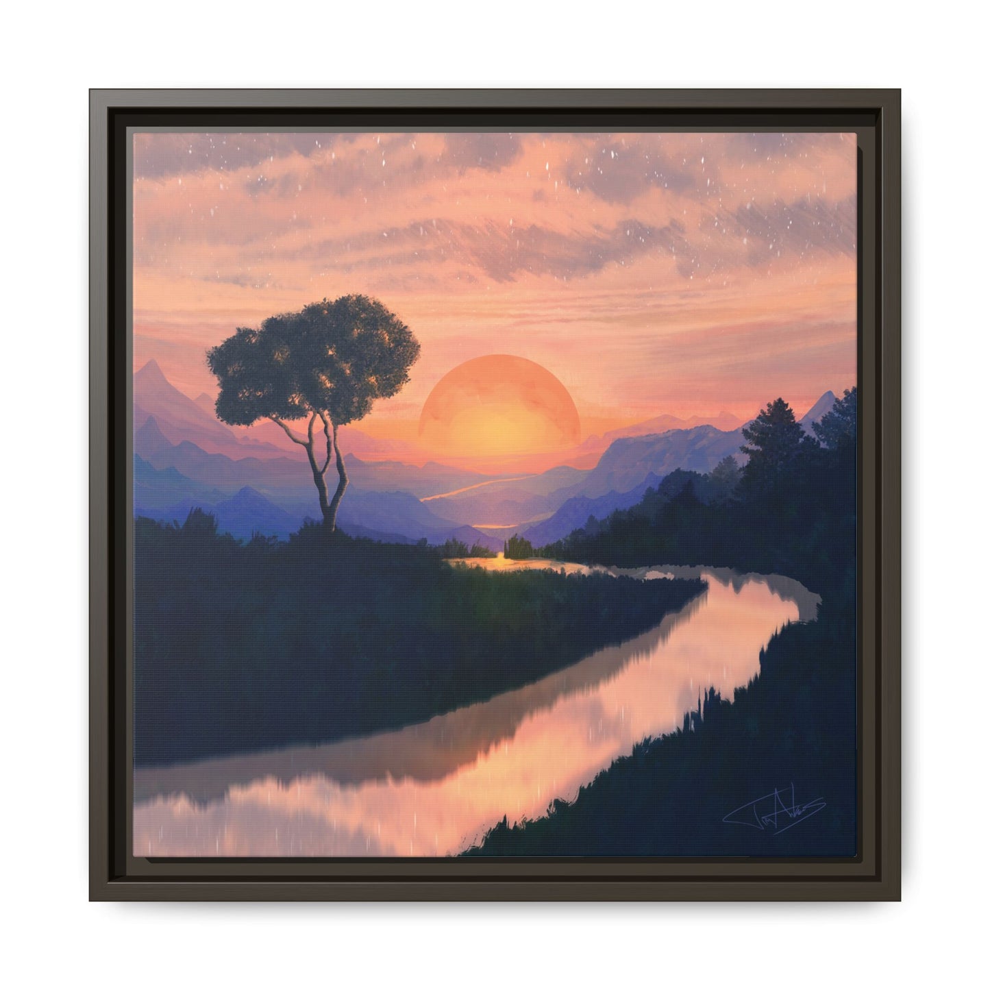 "Summer Sun" Framed canvas
