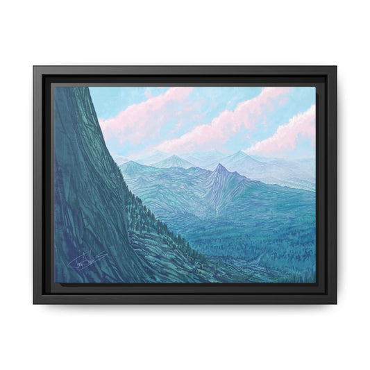 "Pastel Peak" Framed canvas