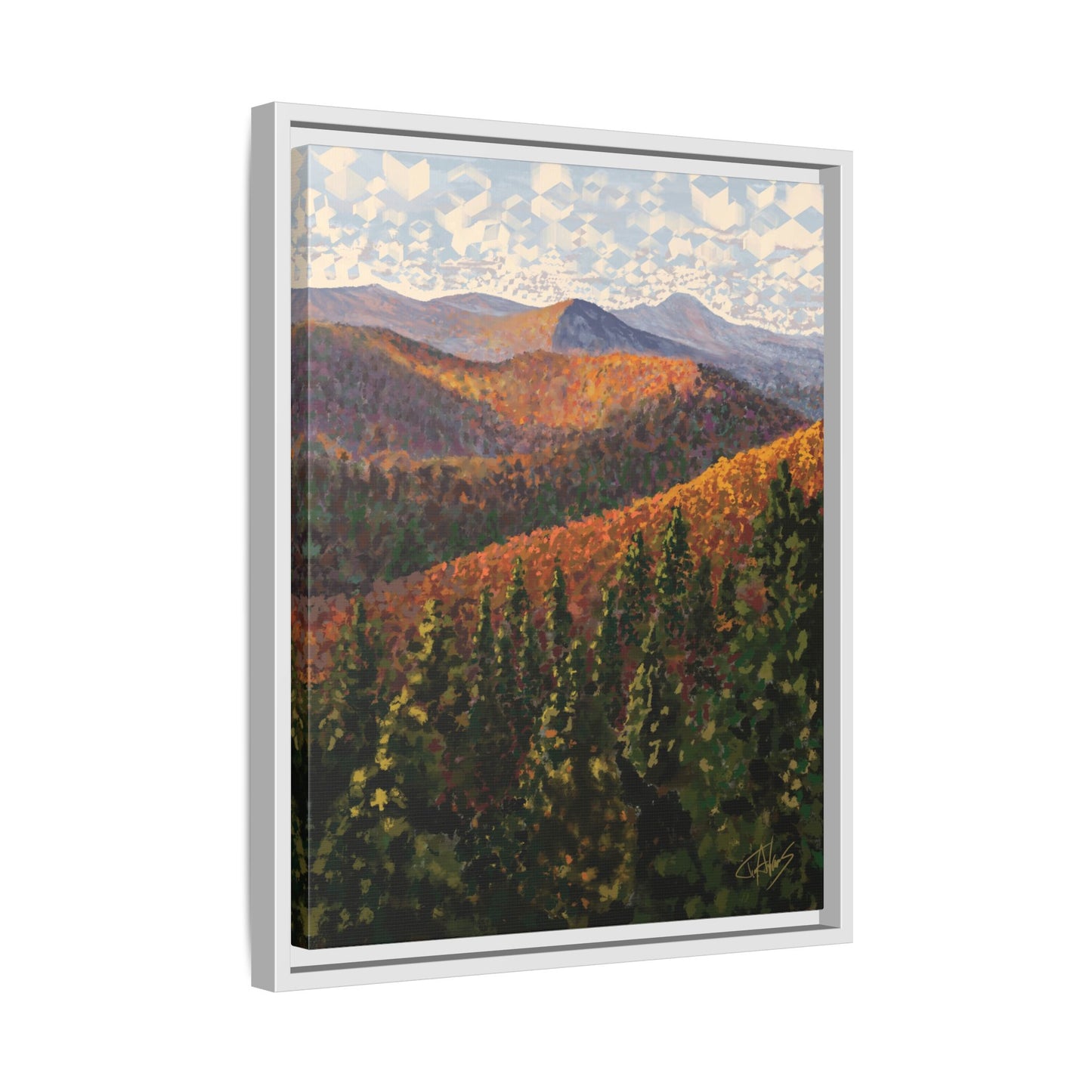 "Hills of Autumn" Framed canvas