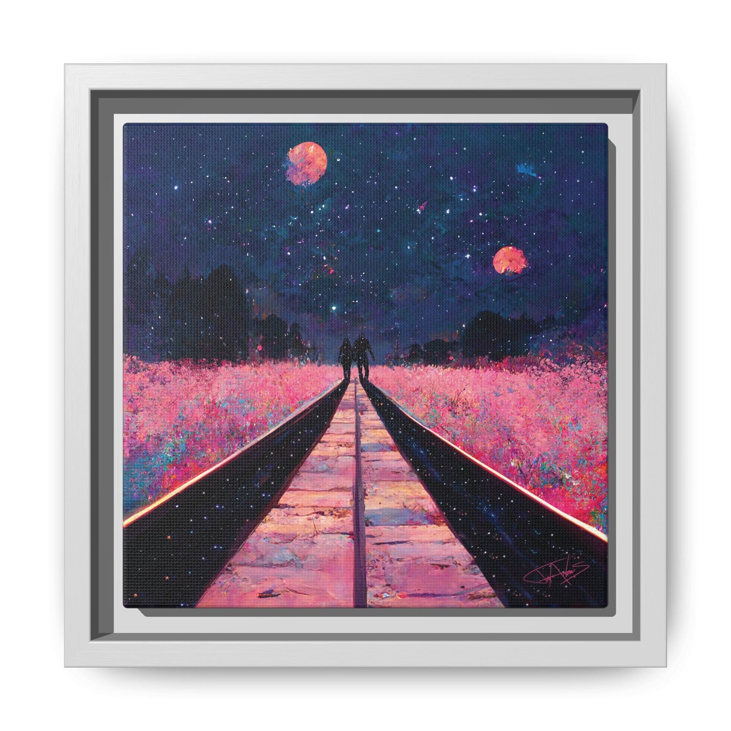 "Two Become One" Framed canvas