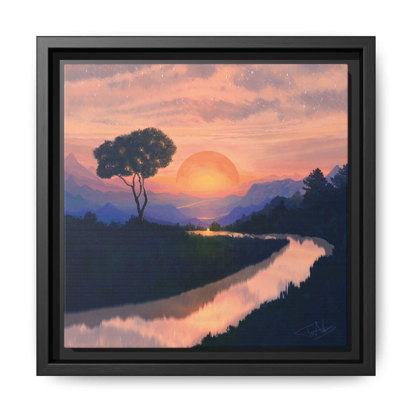 "Summer Sun" Framed canvas