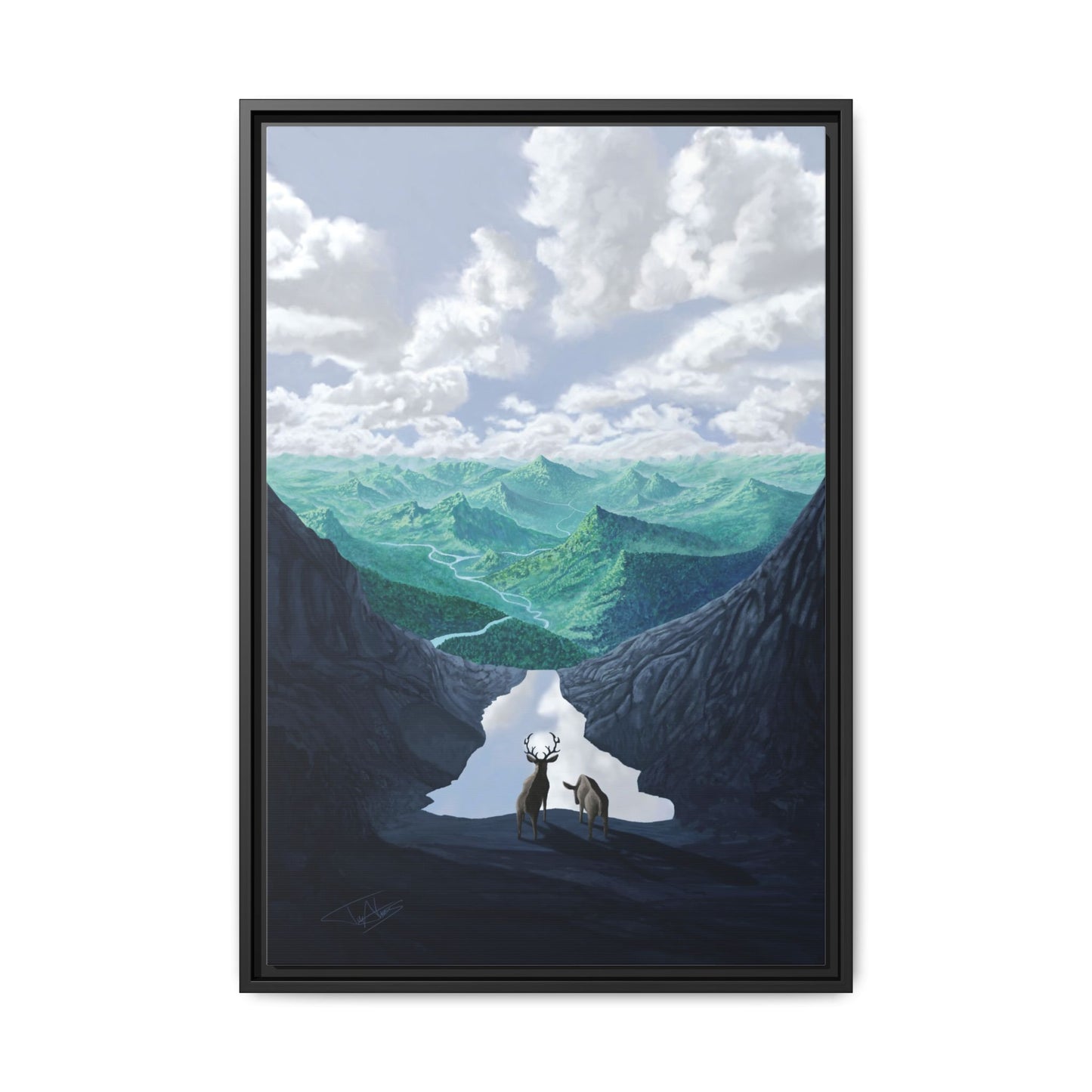 "Stream of Consciousness" Framed canvas