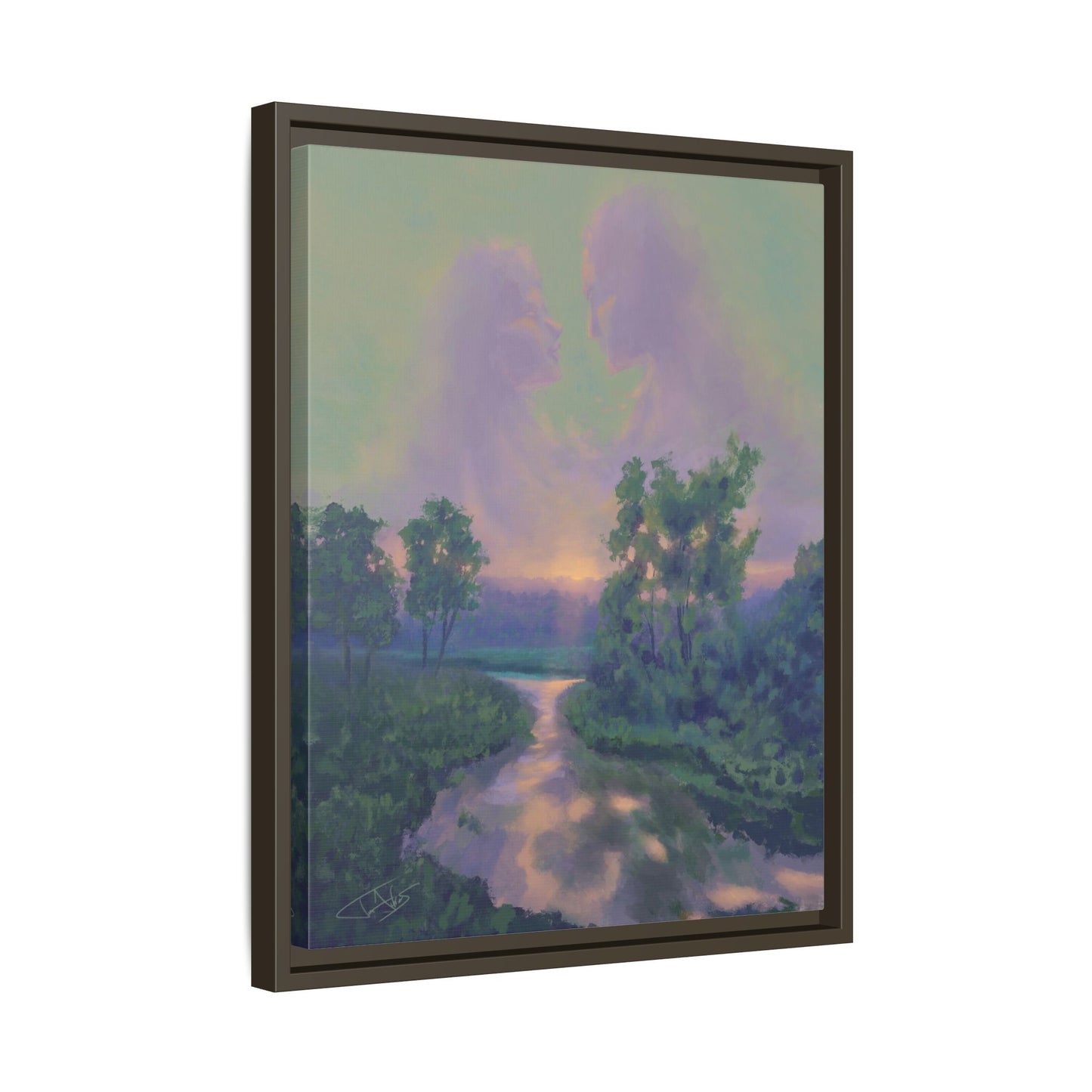 "Love Like a Sunset" Framed canvas