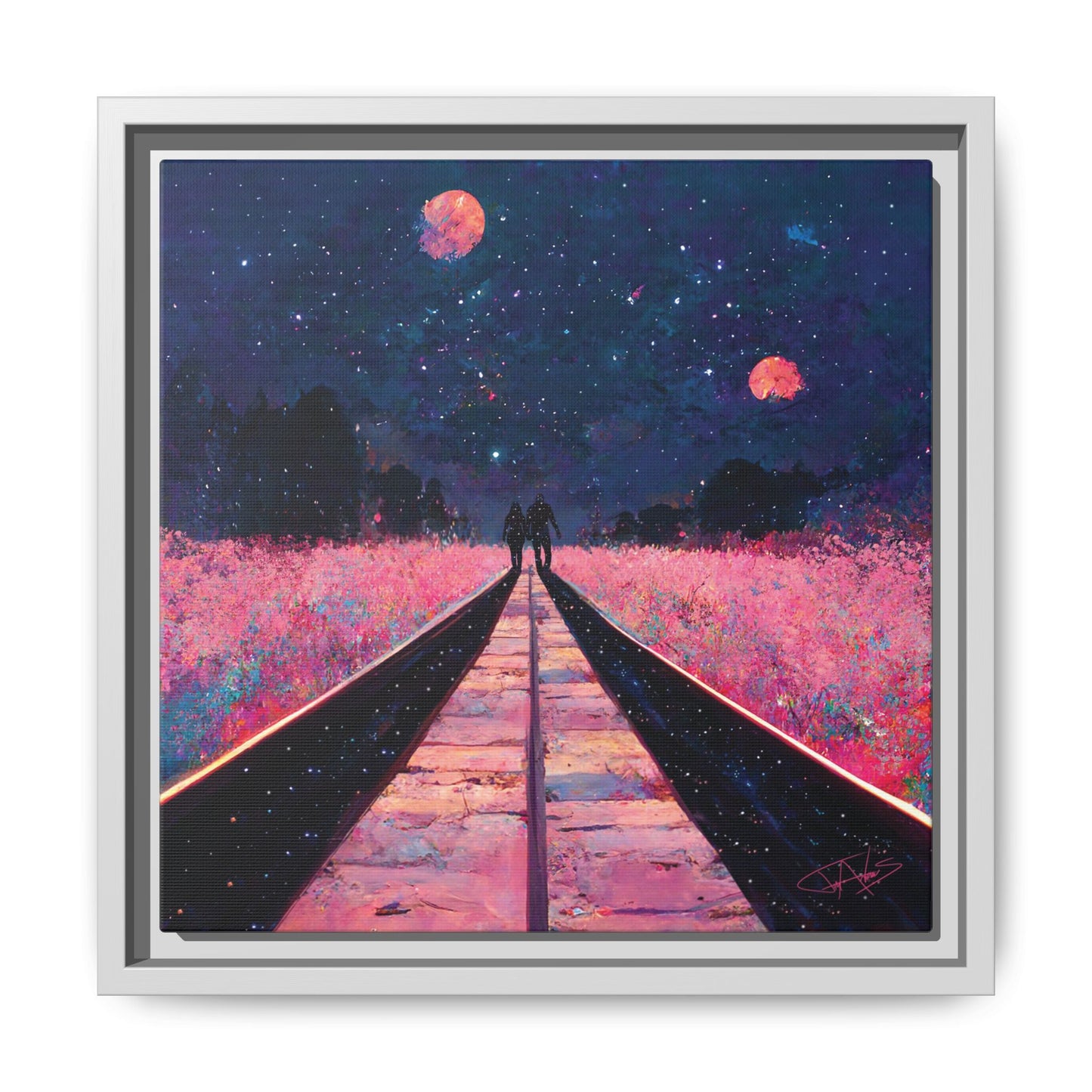 "Two Become One" Framed canvas