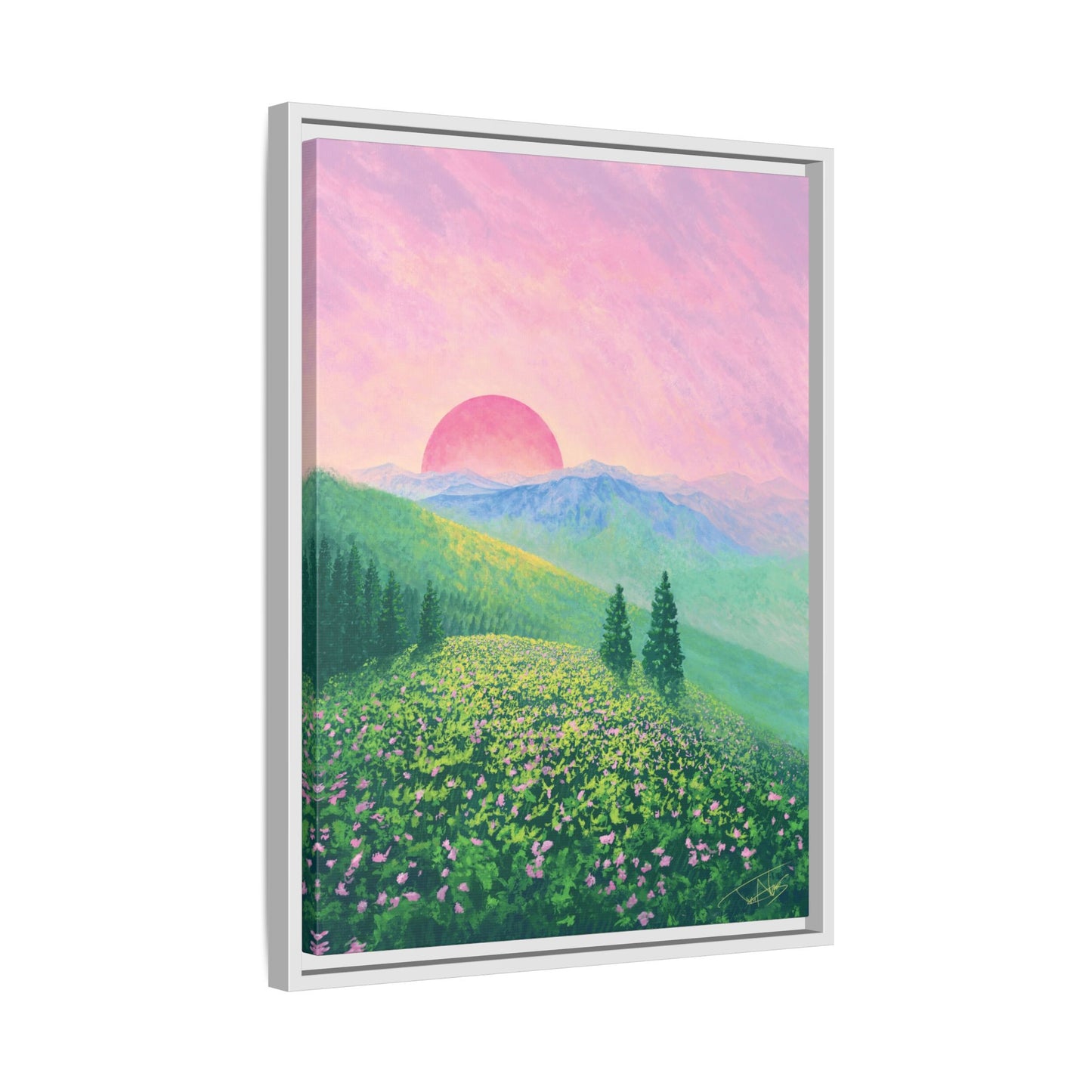 "Sunswept Hills" Framed canvas