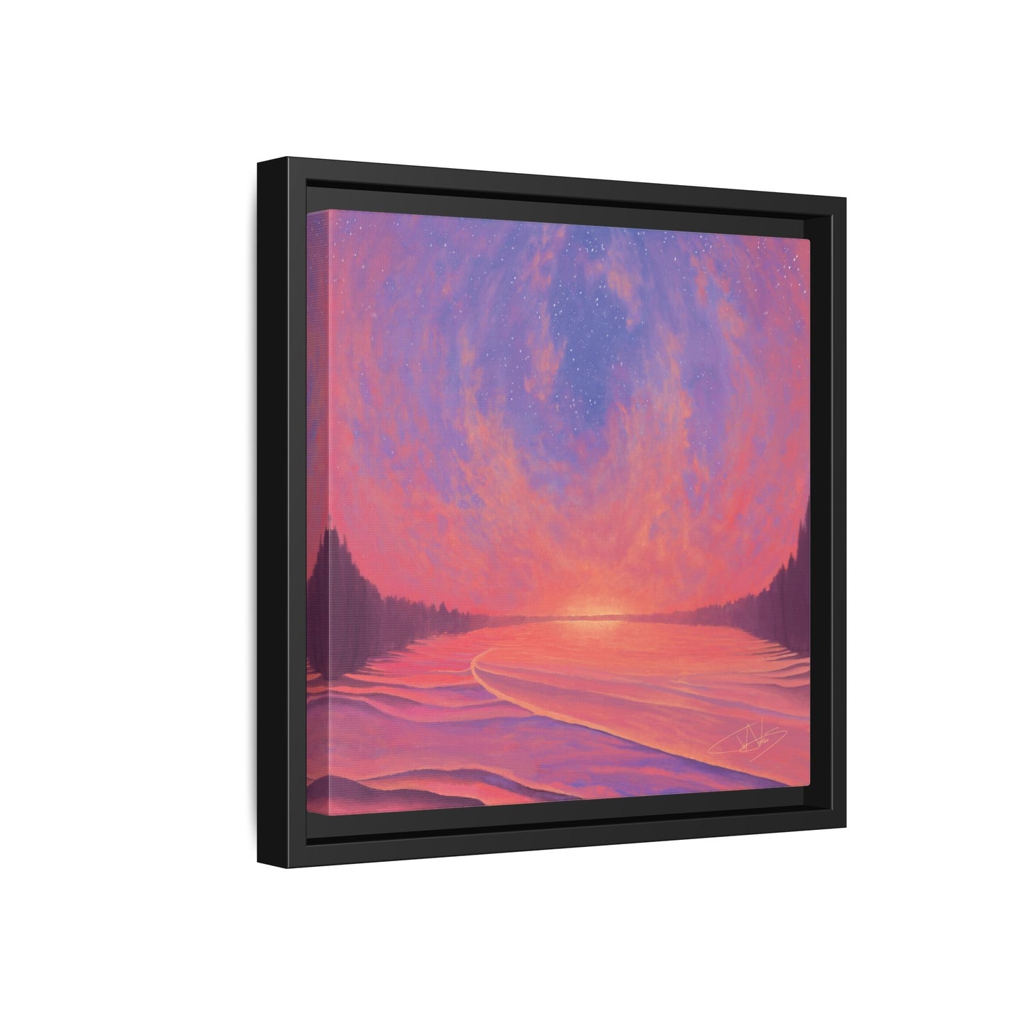 "Infinite Sunset" Framed canvas