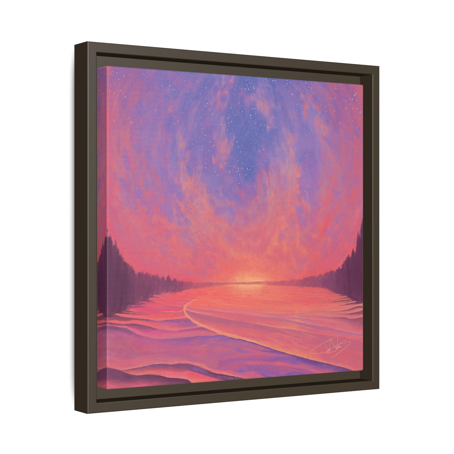 "Infinite Sunset" Framed canvas